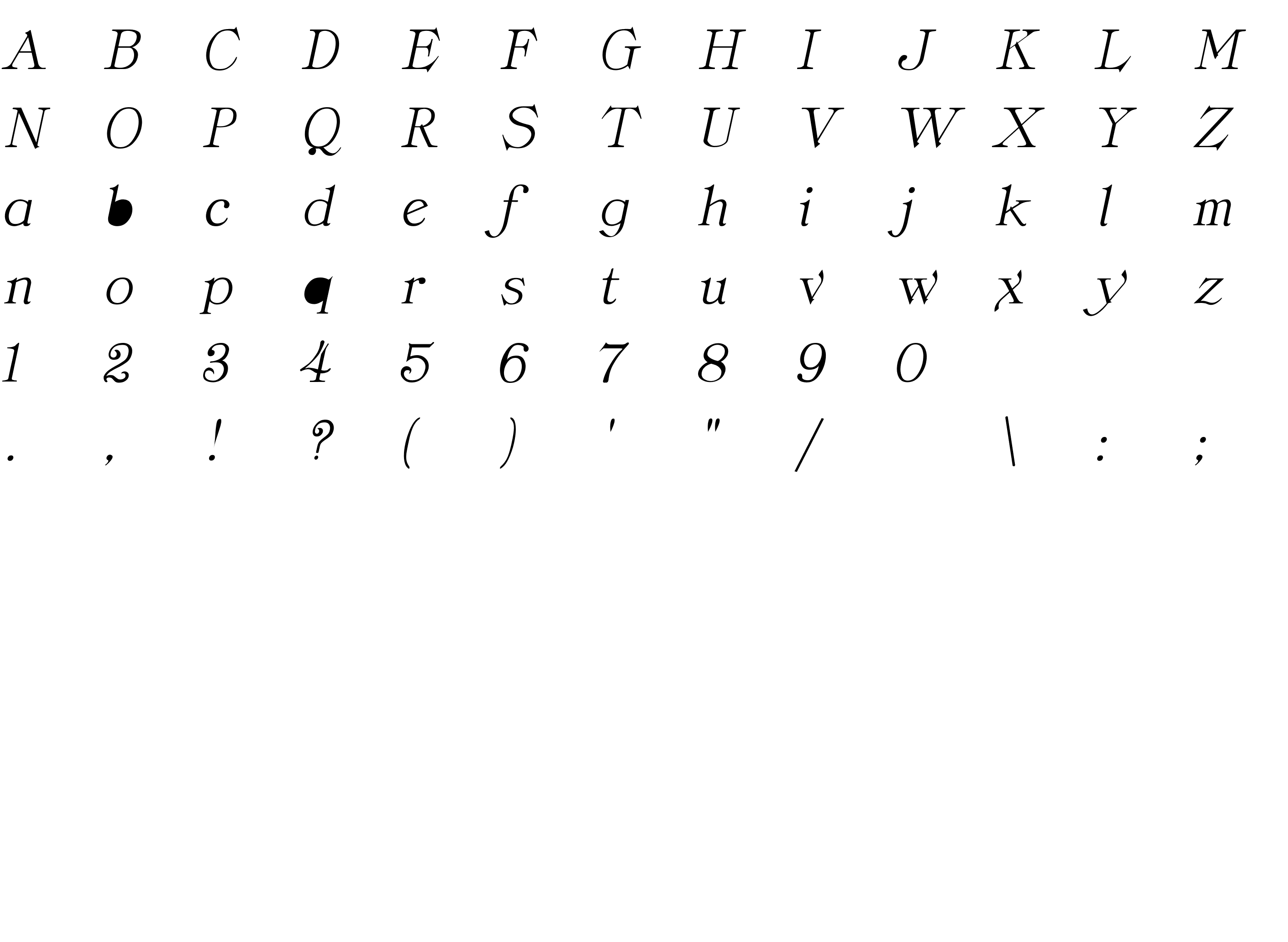 Шрифт Classica-Italic