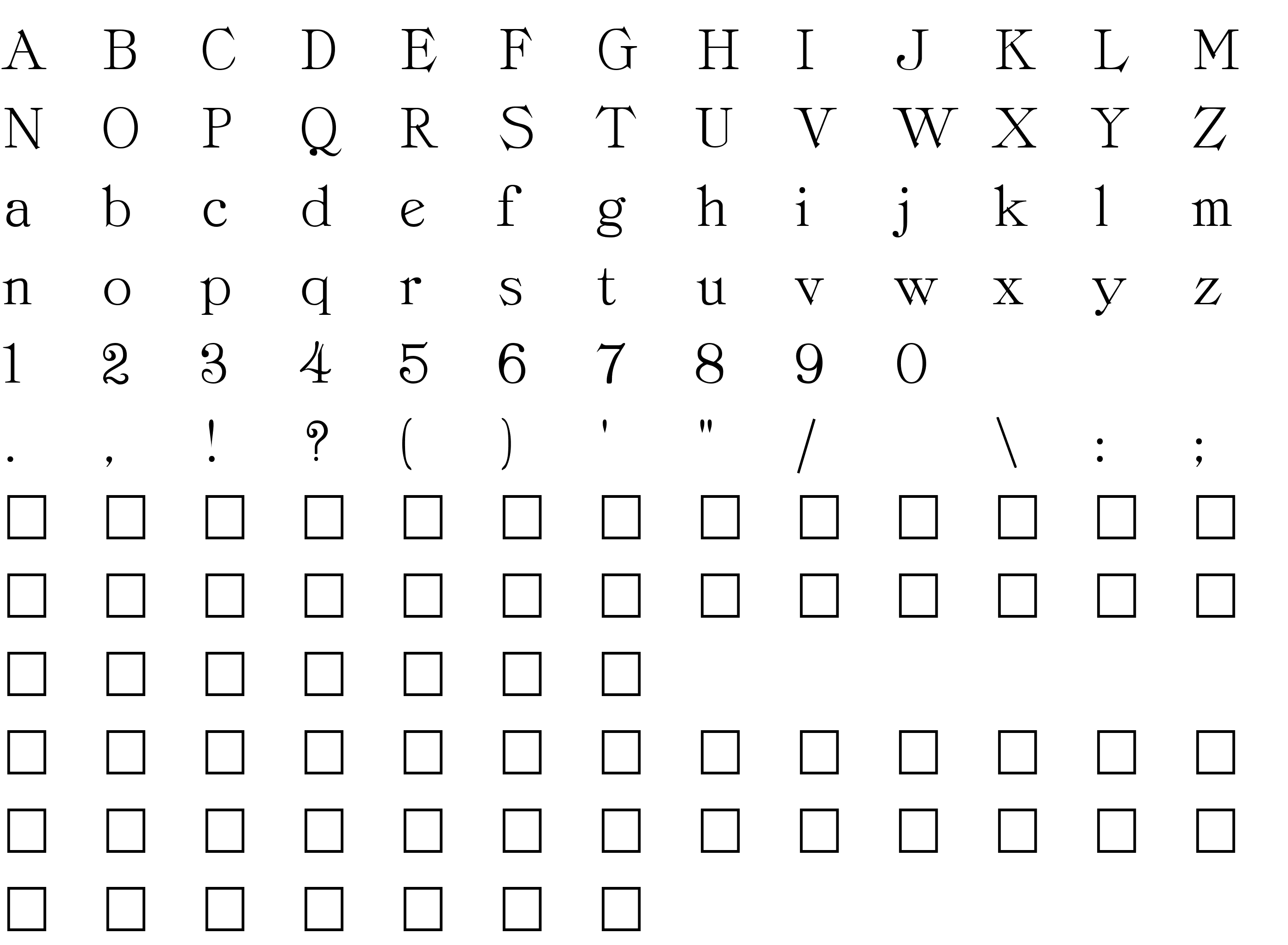 Шрифт Classica-Roman Regular