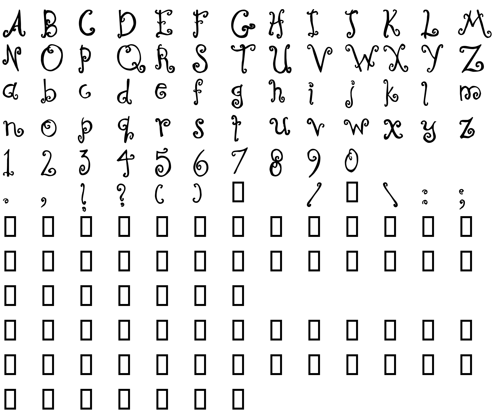 Шрифт Curly Coryphaeus