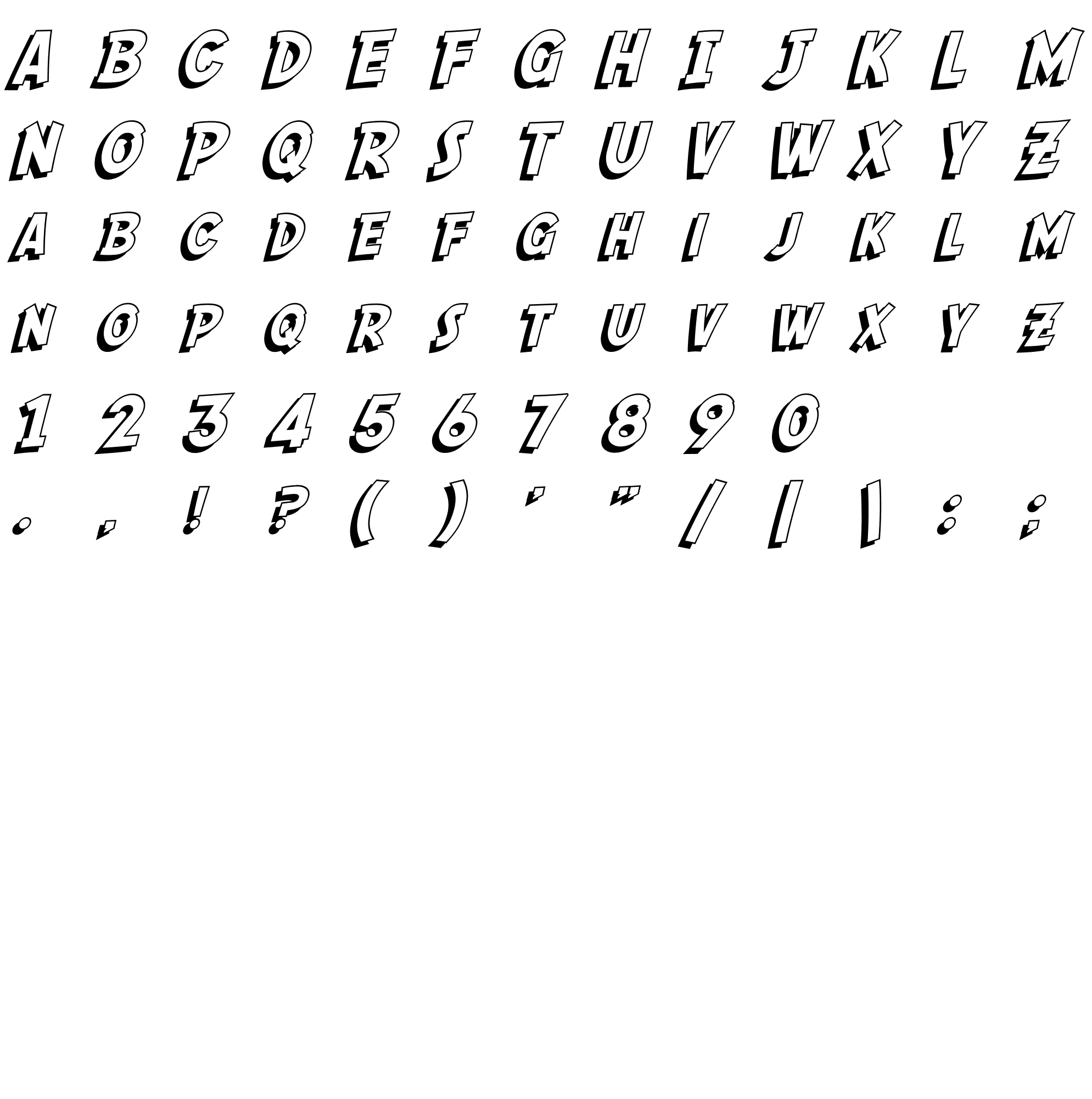 Шрифт SF Comic Script Shaded