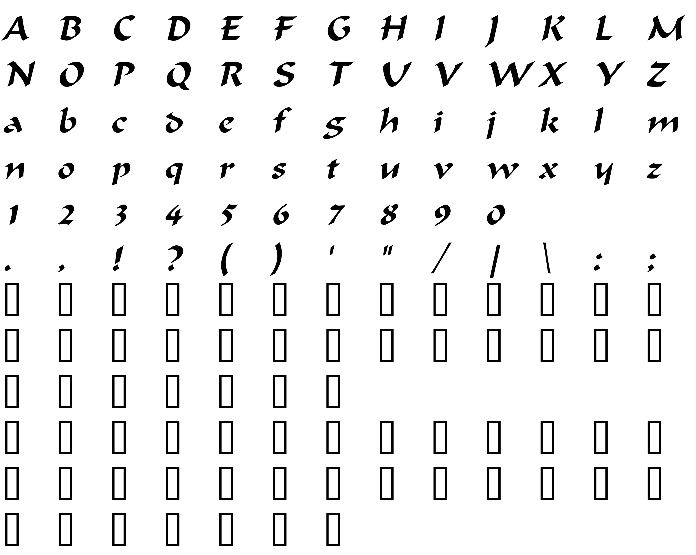 Шрифт Flat Brush Italic
