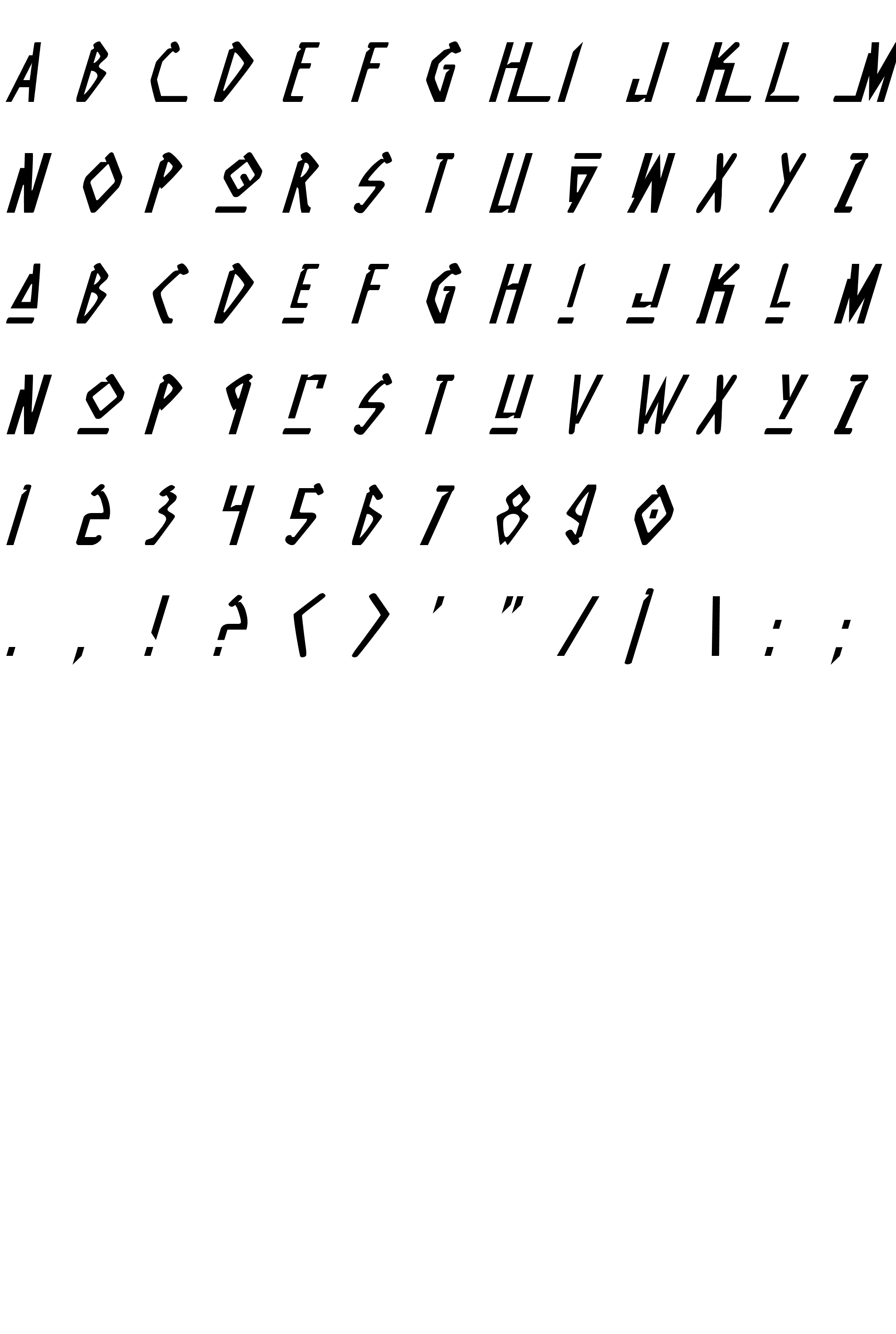 Шрифт Native Alien Italic