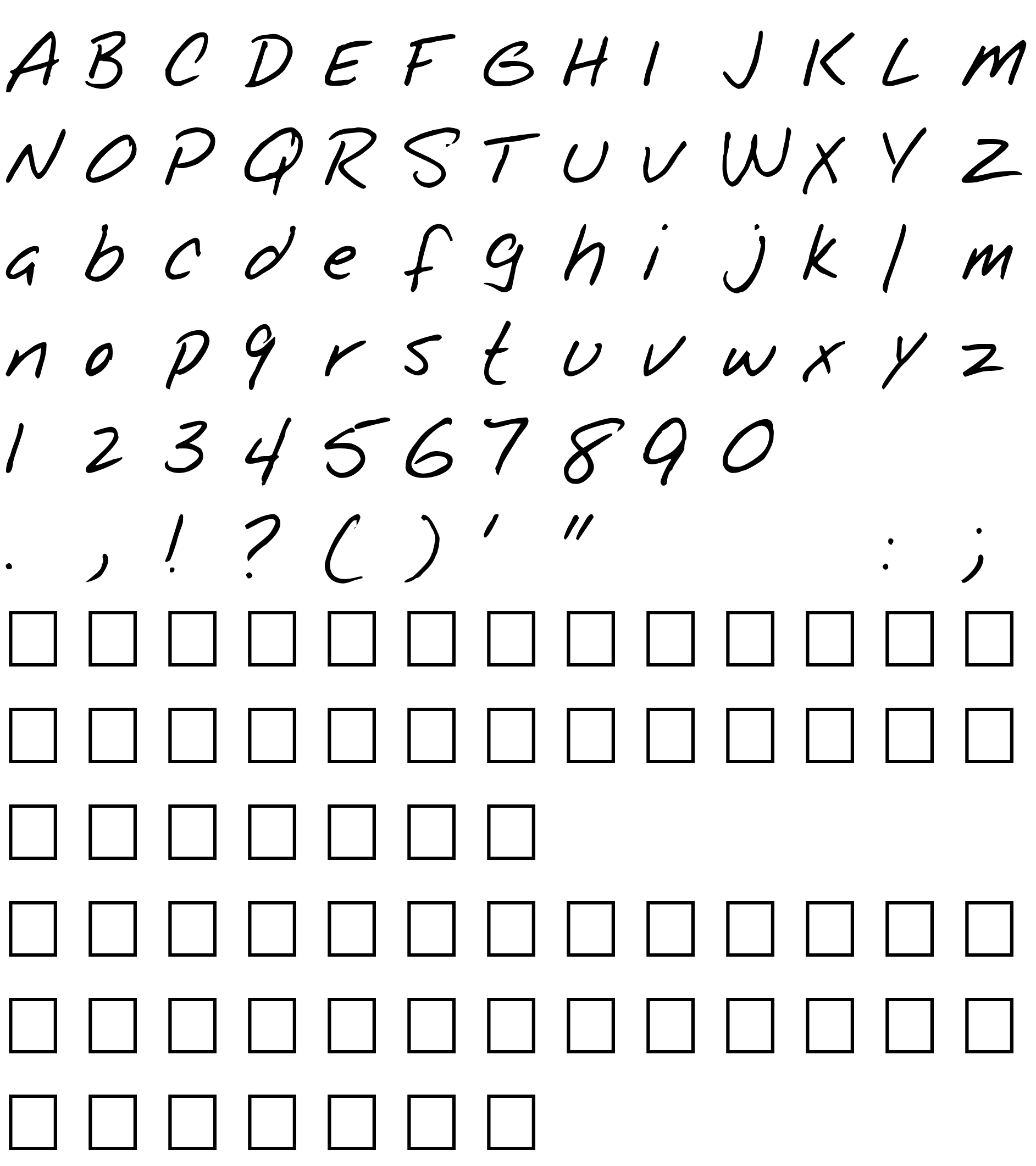 Шрифт Notepad Regular