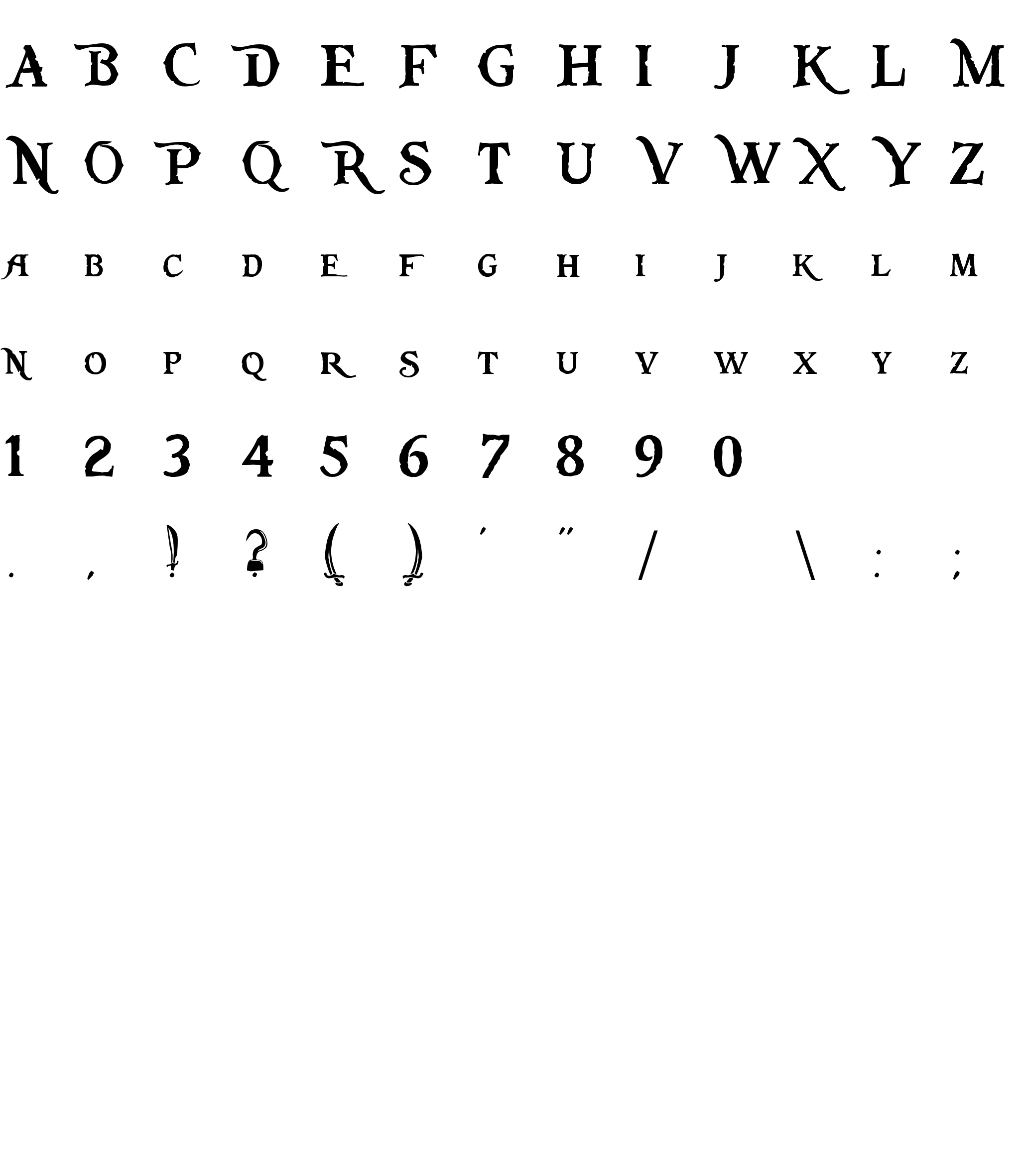 Шрифт Pieces of Eight