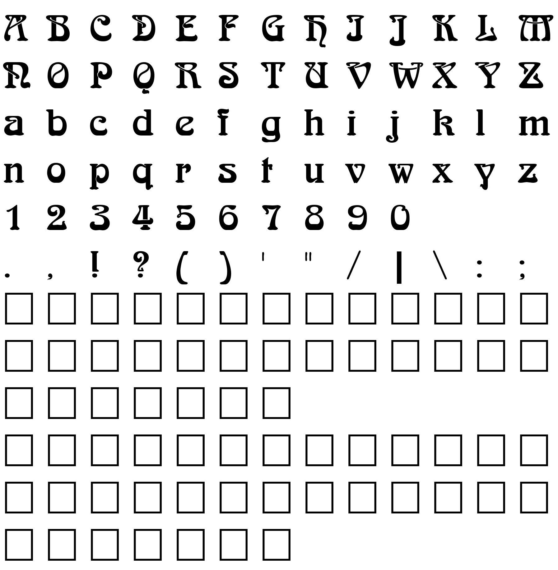 Шрифт QTArnieB Regular