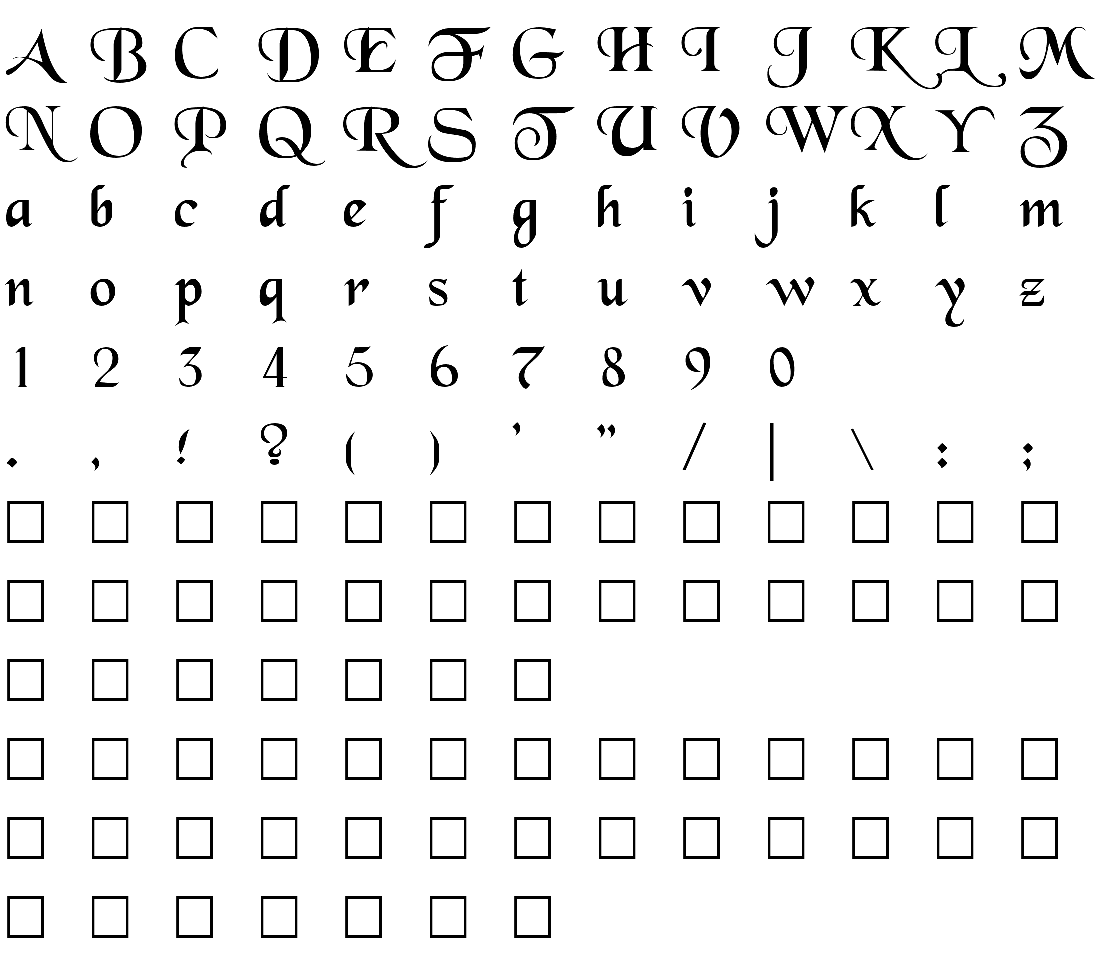 Шрифт QTBlackForest Regular