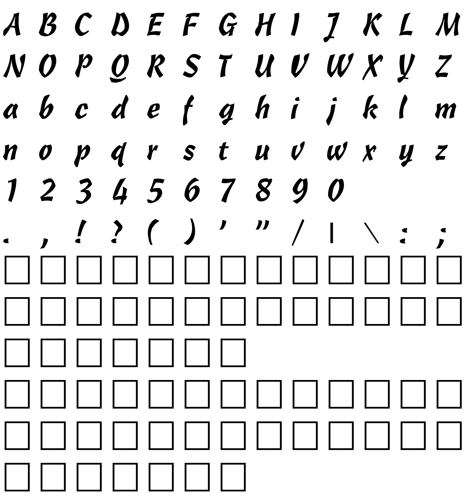 Шрифт QTCascadetype Regular