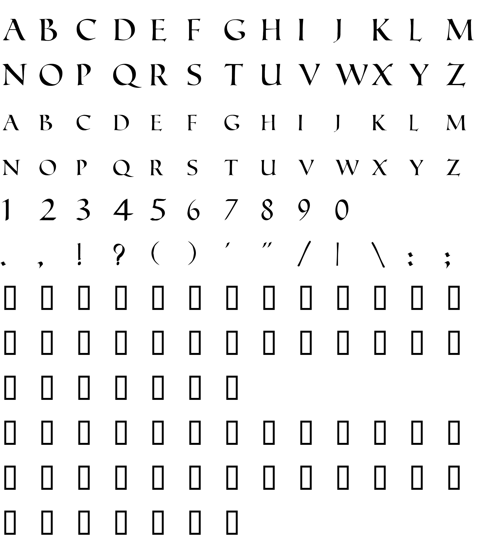 Шрифт Roman Caps