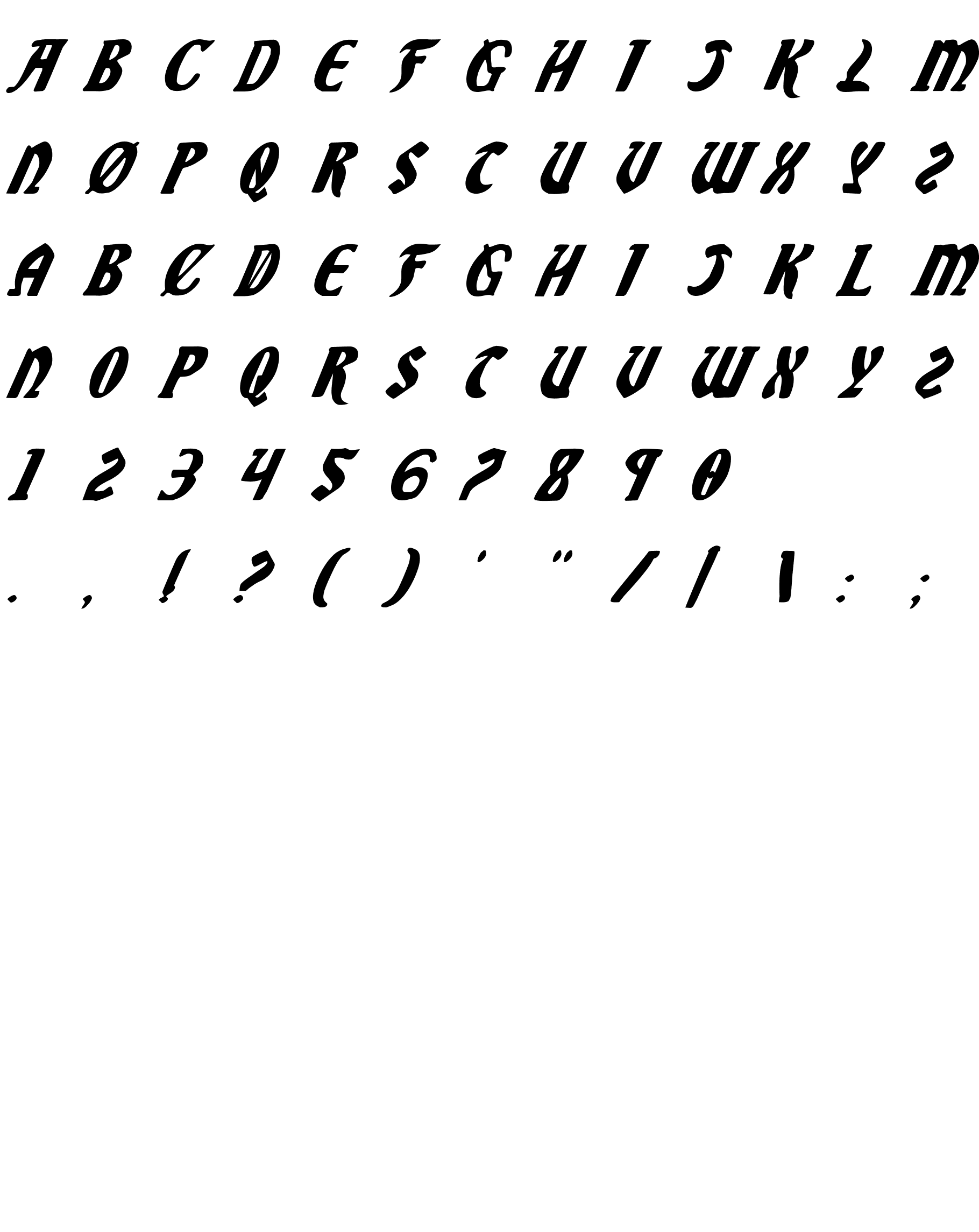 Шрифт Sable Lion Italic