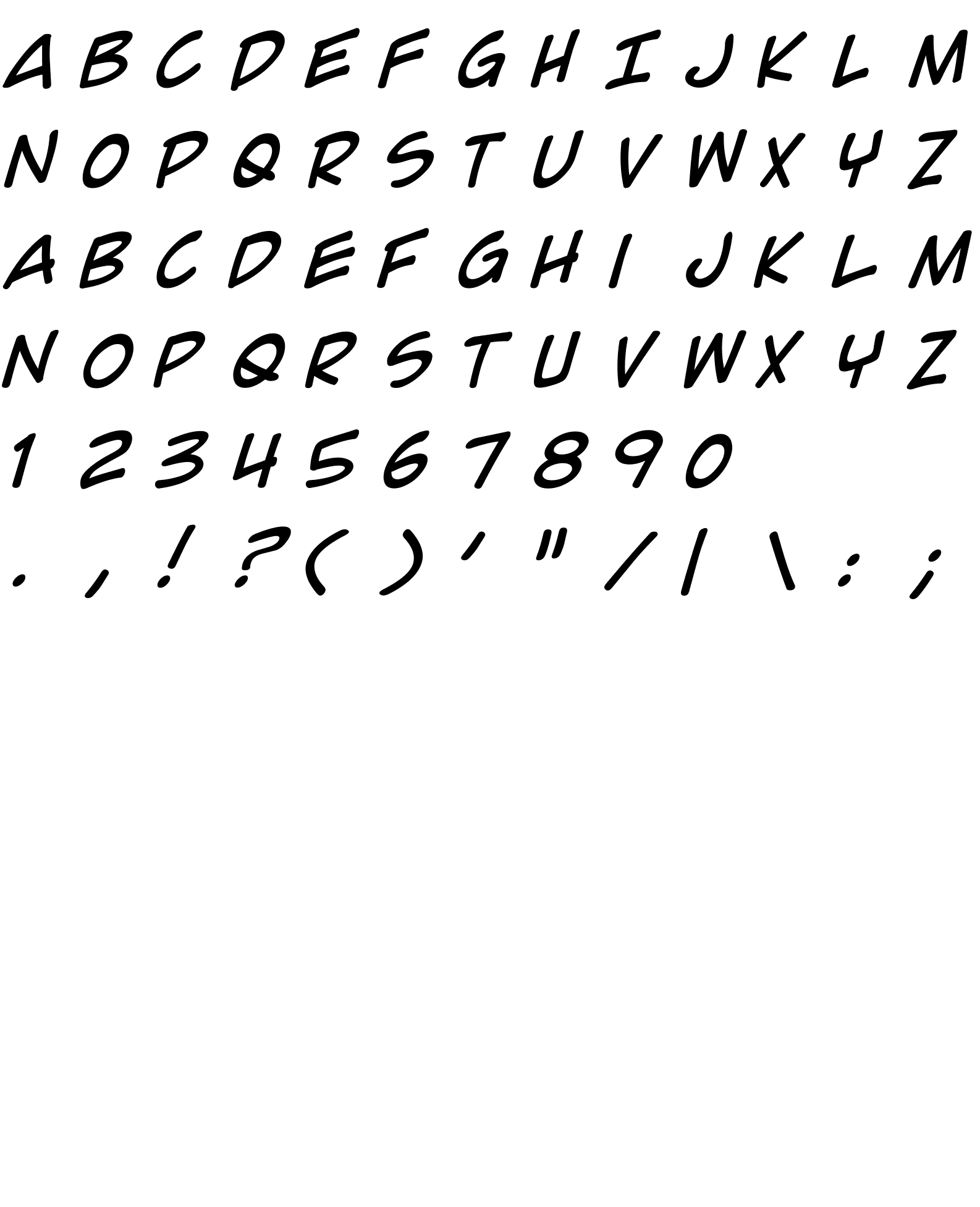 Шрифт Comic Geek Italic