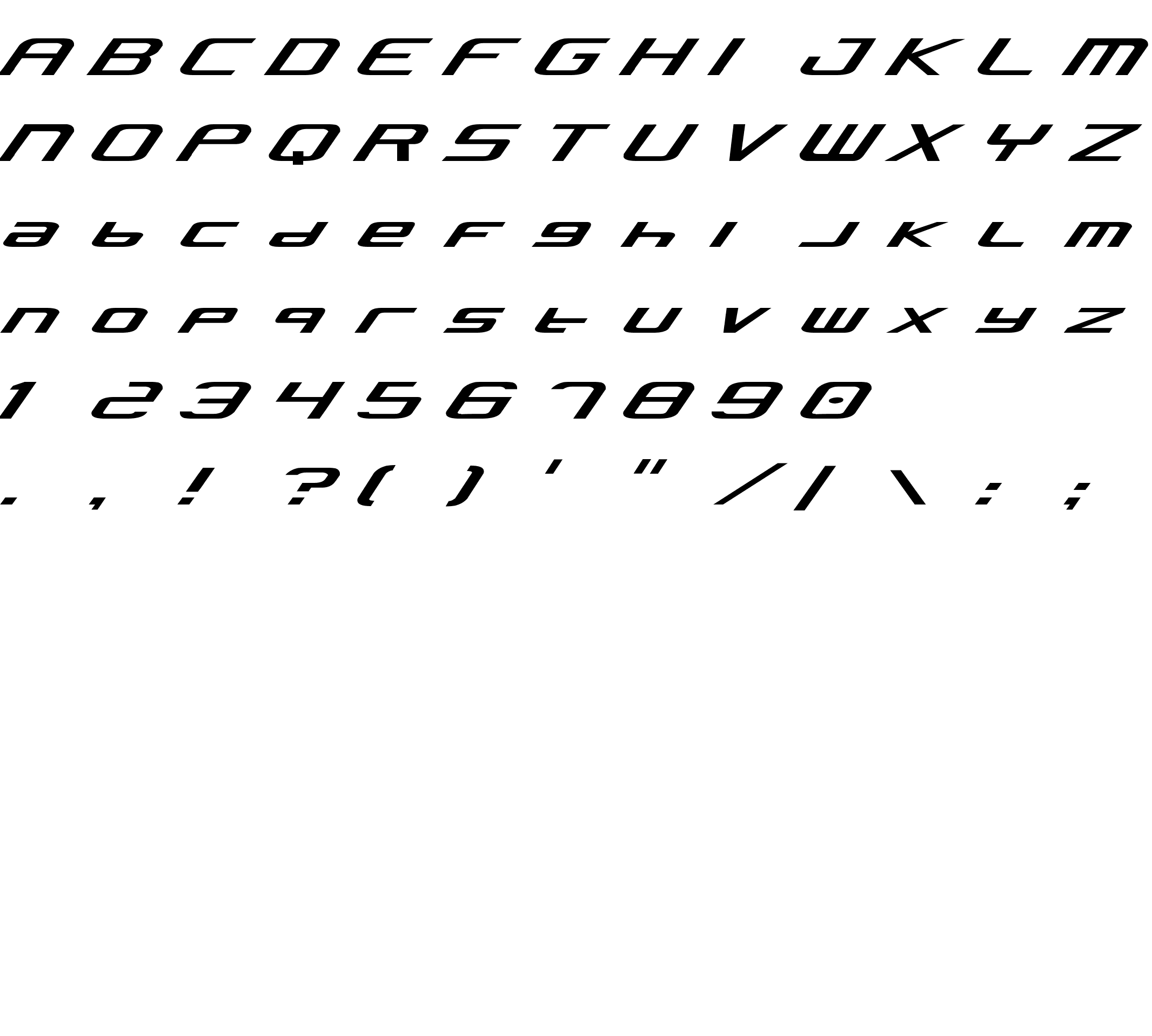 Шрифт Concielian Alpha