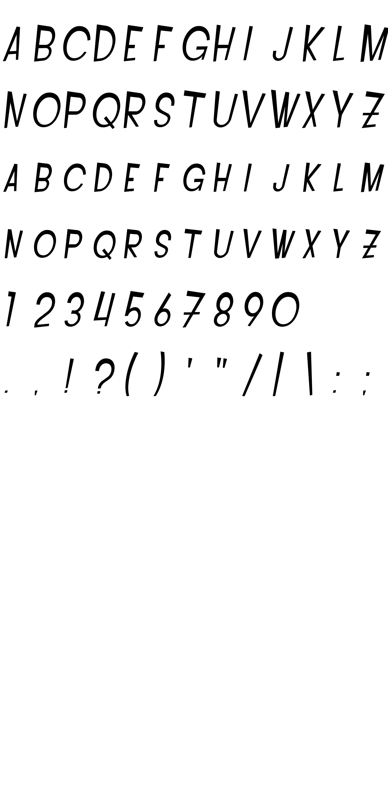 Шрифт SF Intoxicated Blues Extended Oblique