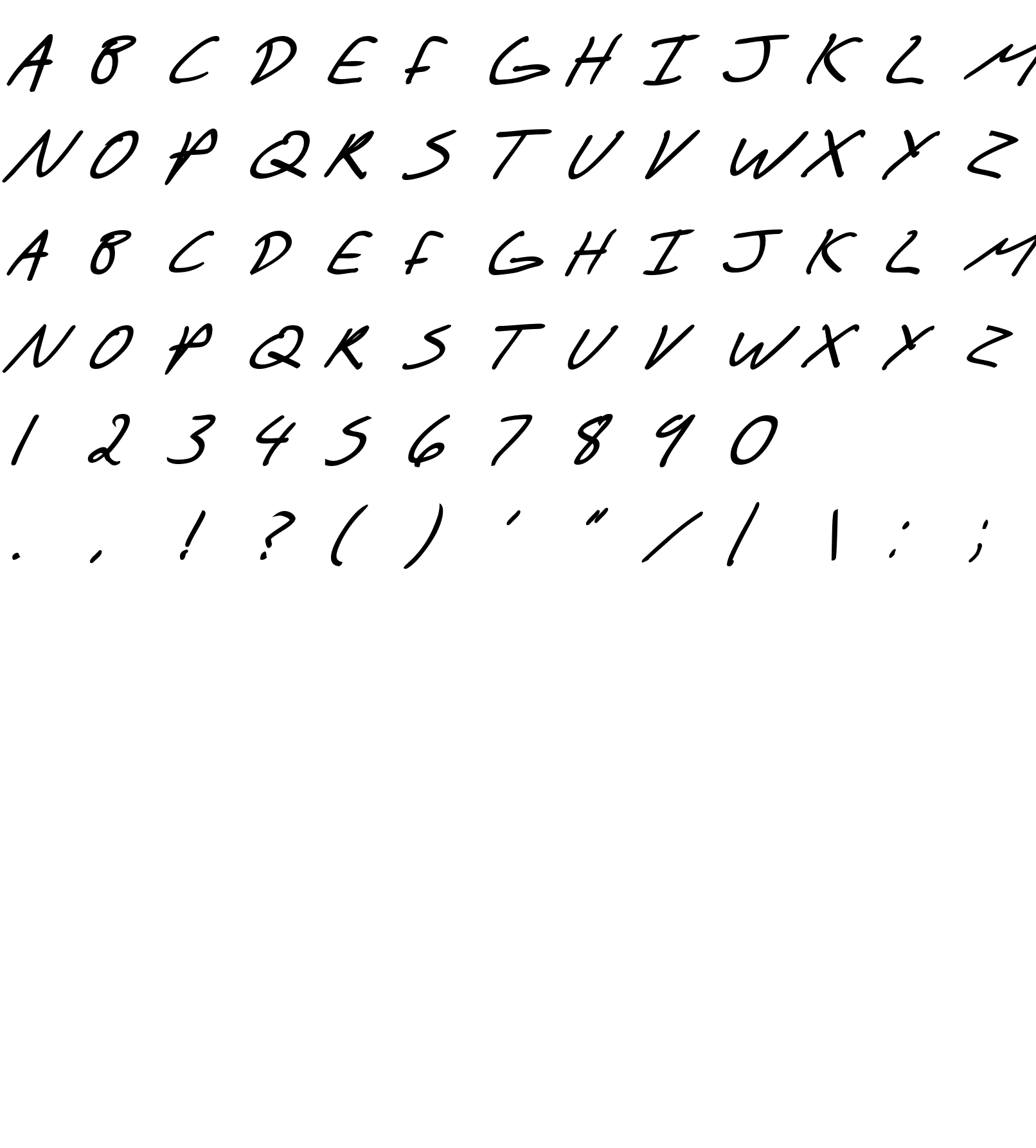 Шрифт SF Scribbled Sans SC Bold Italic