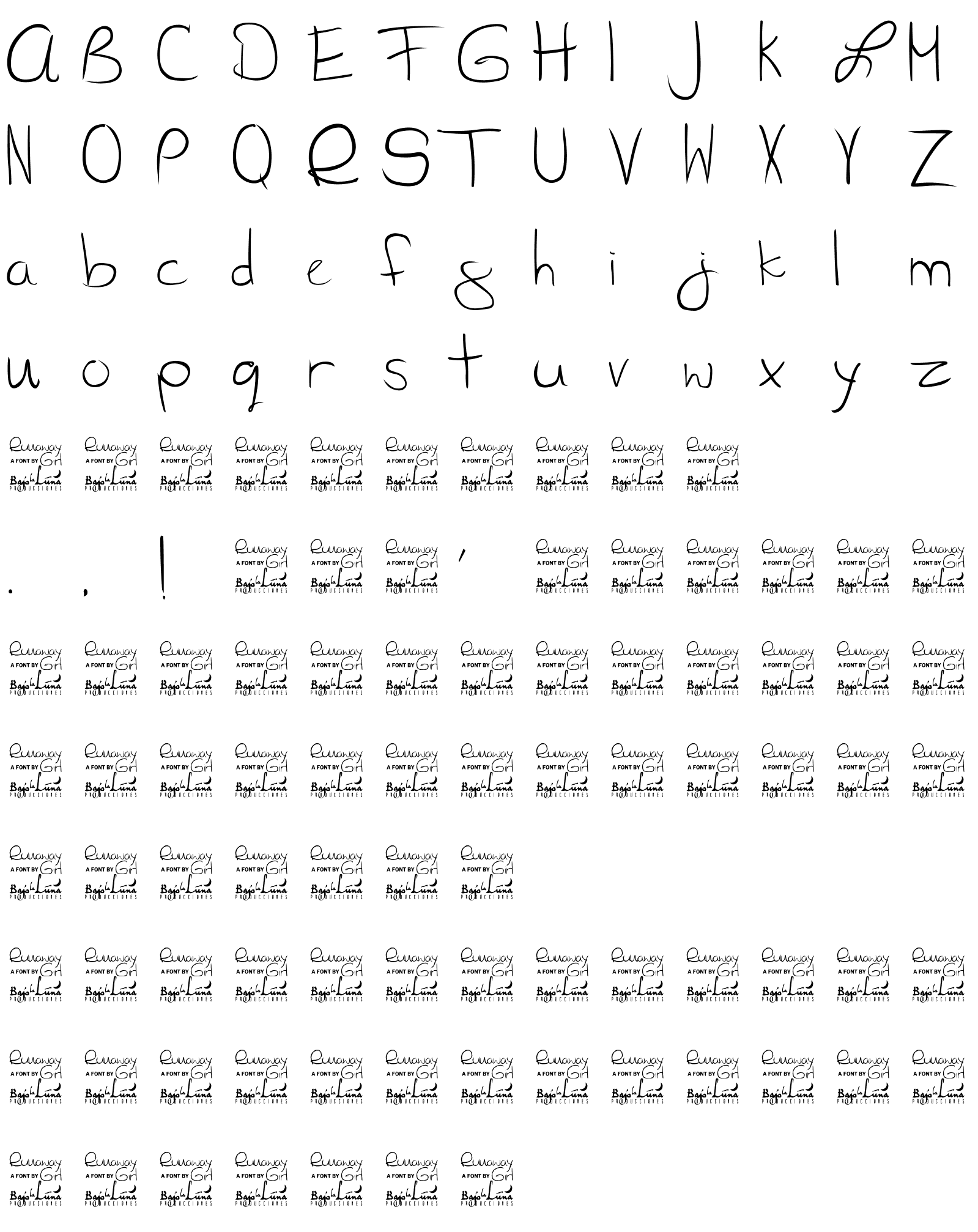 Шрифт SL Runaway Girl