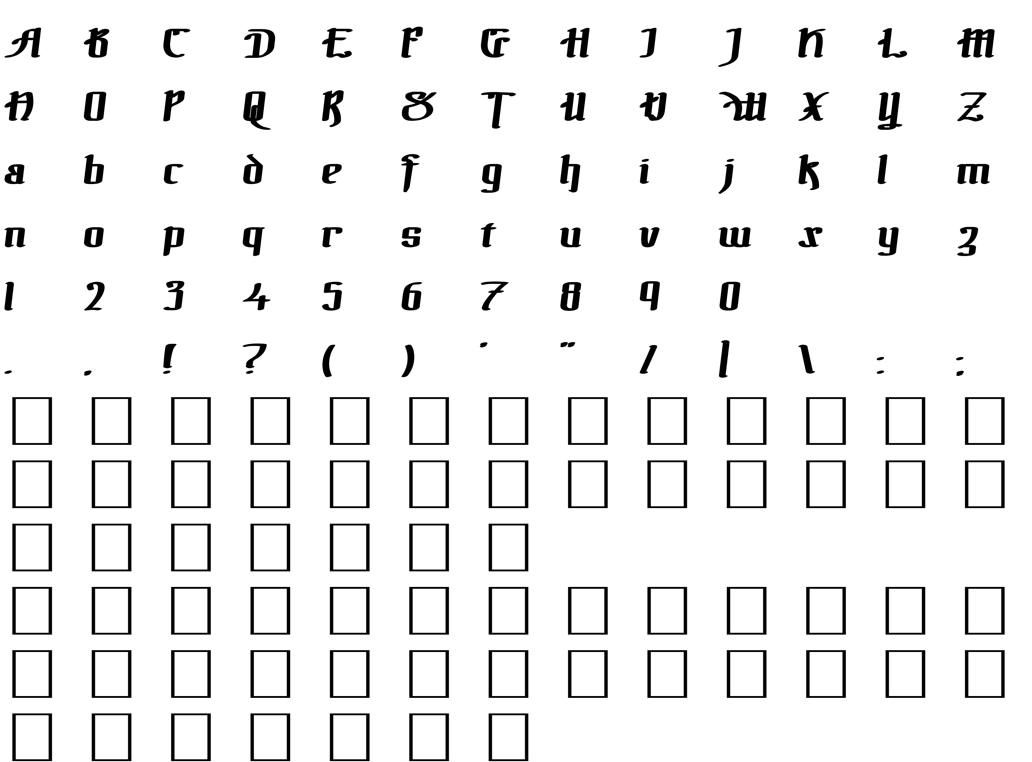 Шрифт !The Black Bloc Bold Italic