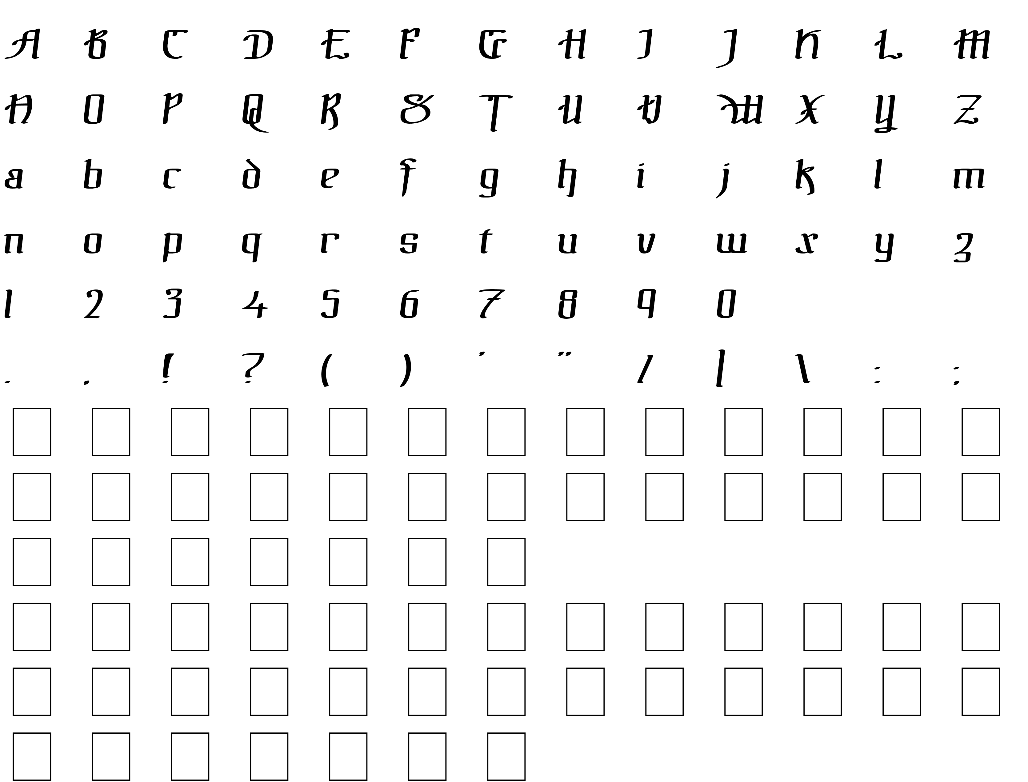 Шрифт !The Black Bloc Italic