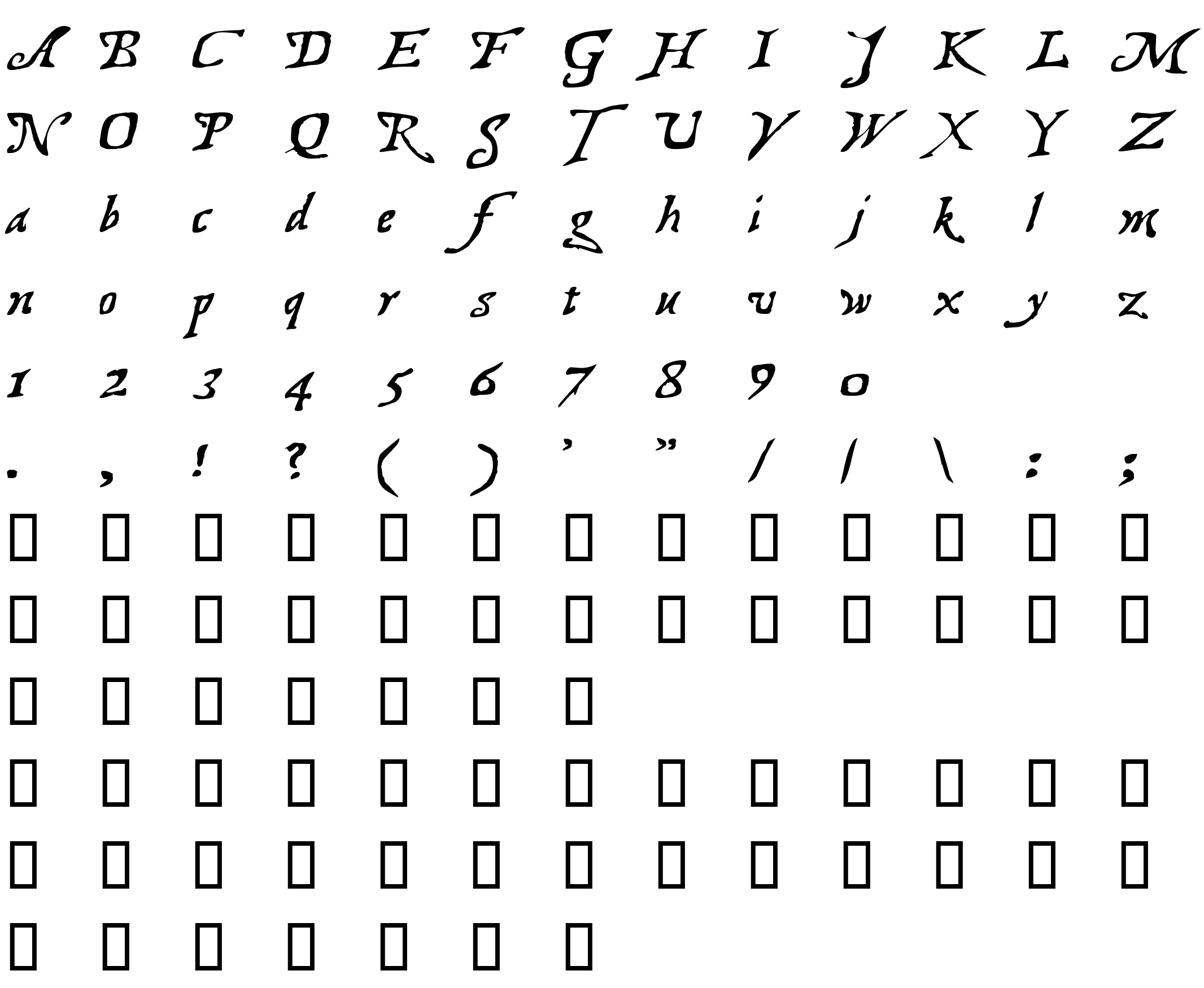 Шрифт Treasure Map Deadhand