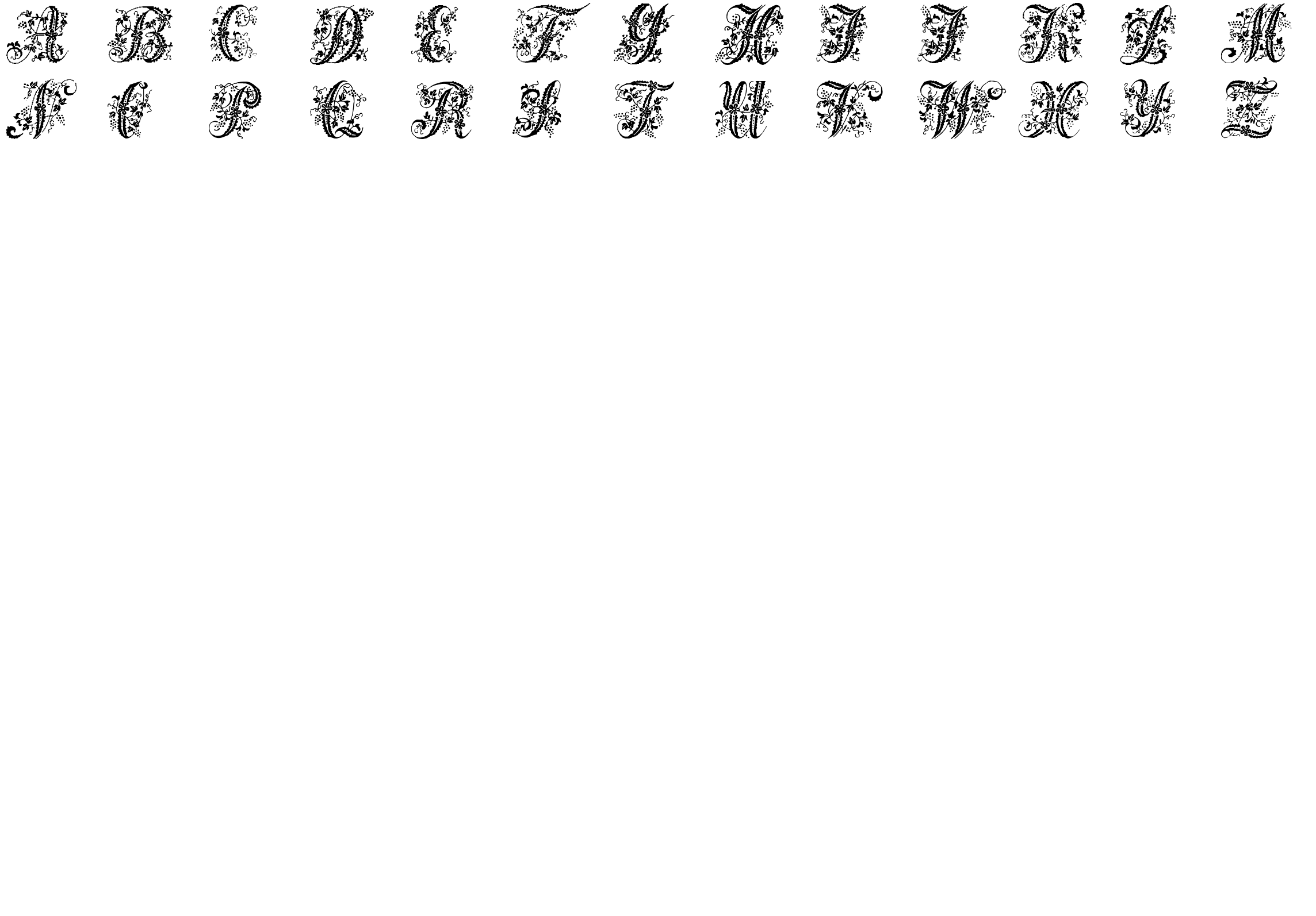 Шрифт Victorian Initials One