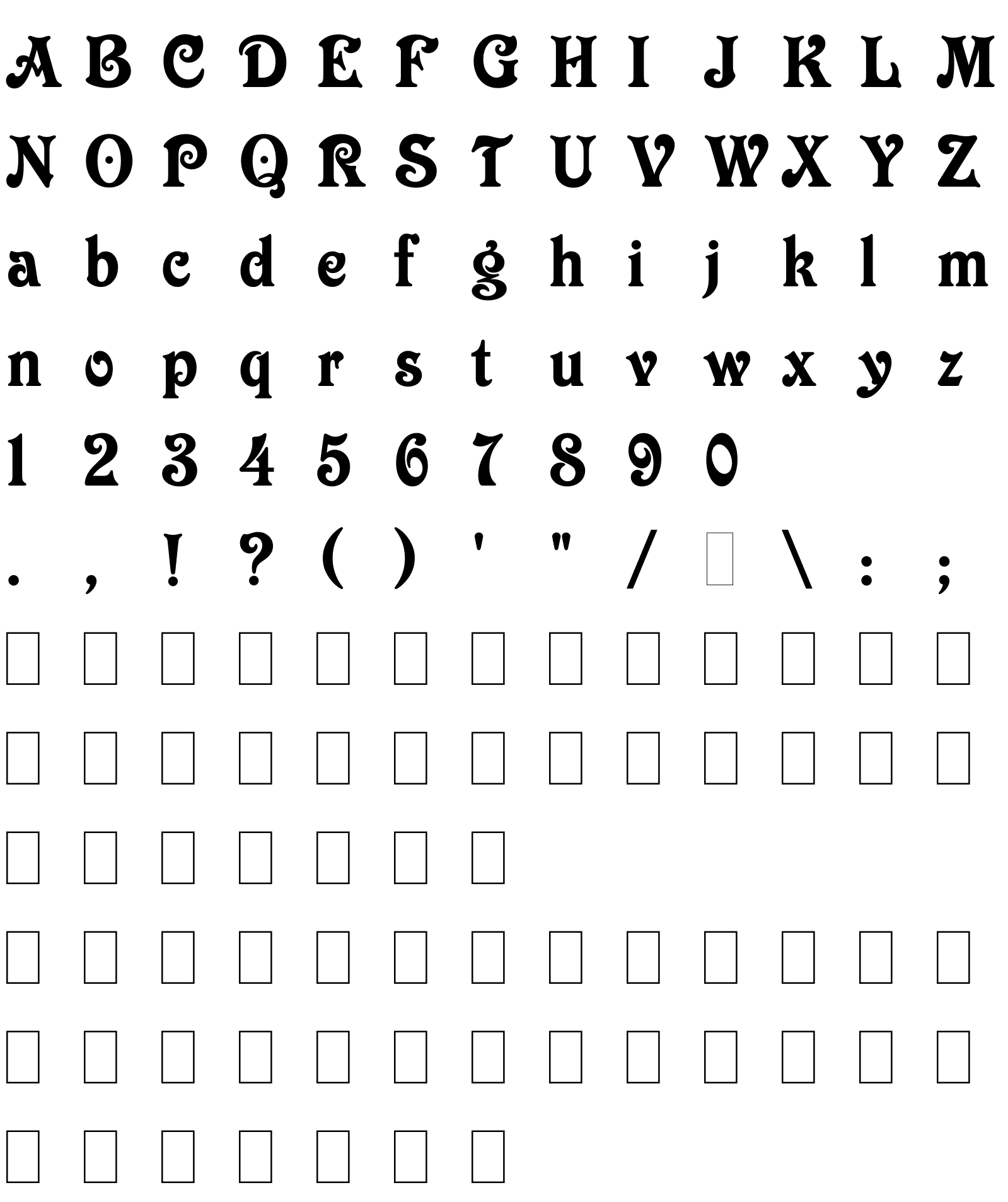 Шрифт Victorian LET Plain:1.0