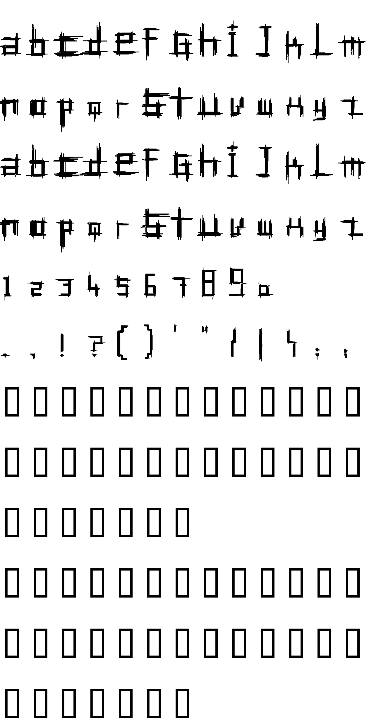 Шрифт Bruised TwentyFive