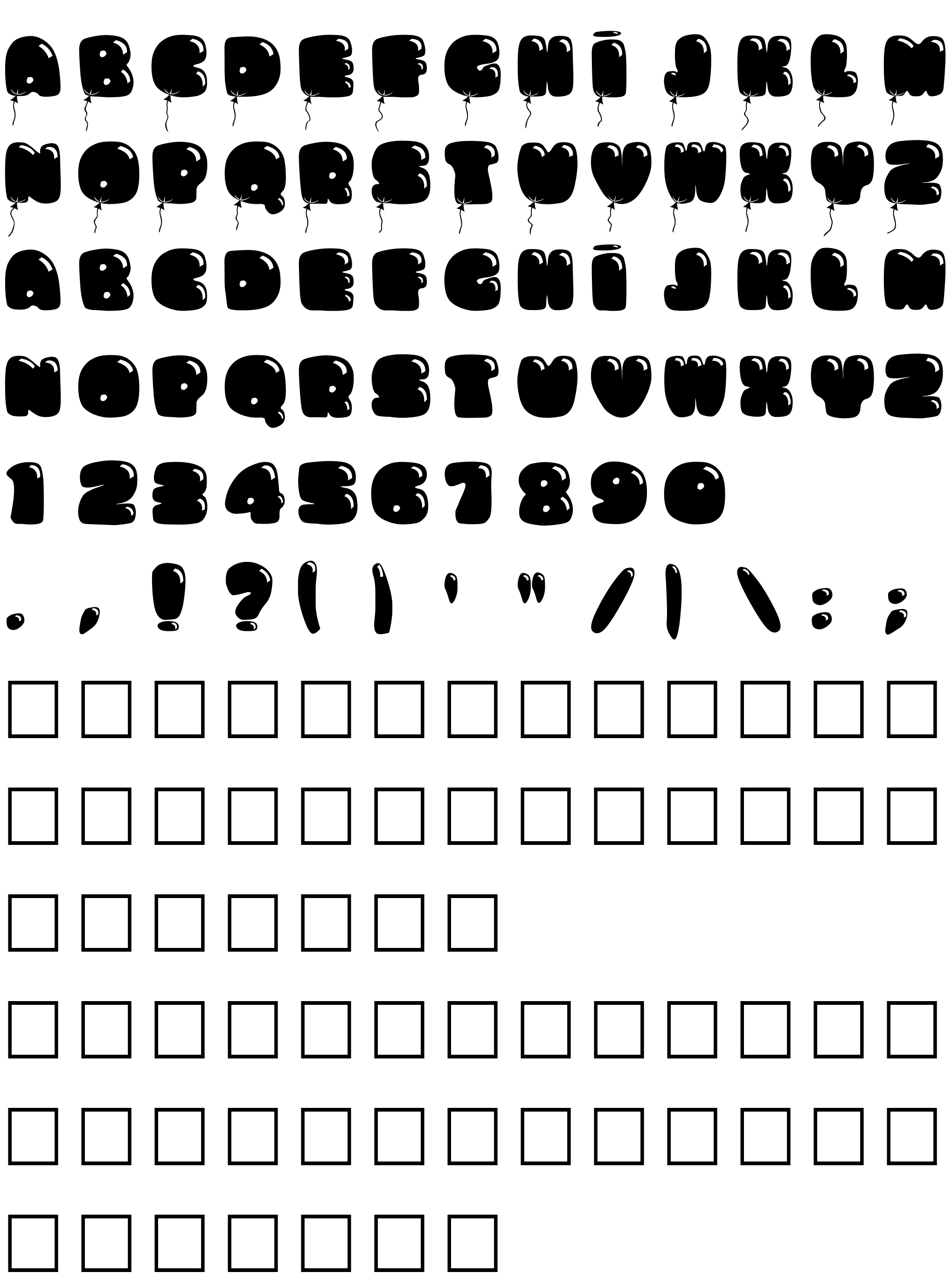 Шрифт Bumbazoid