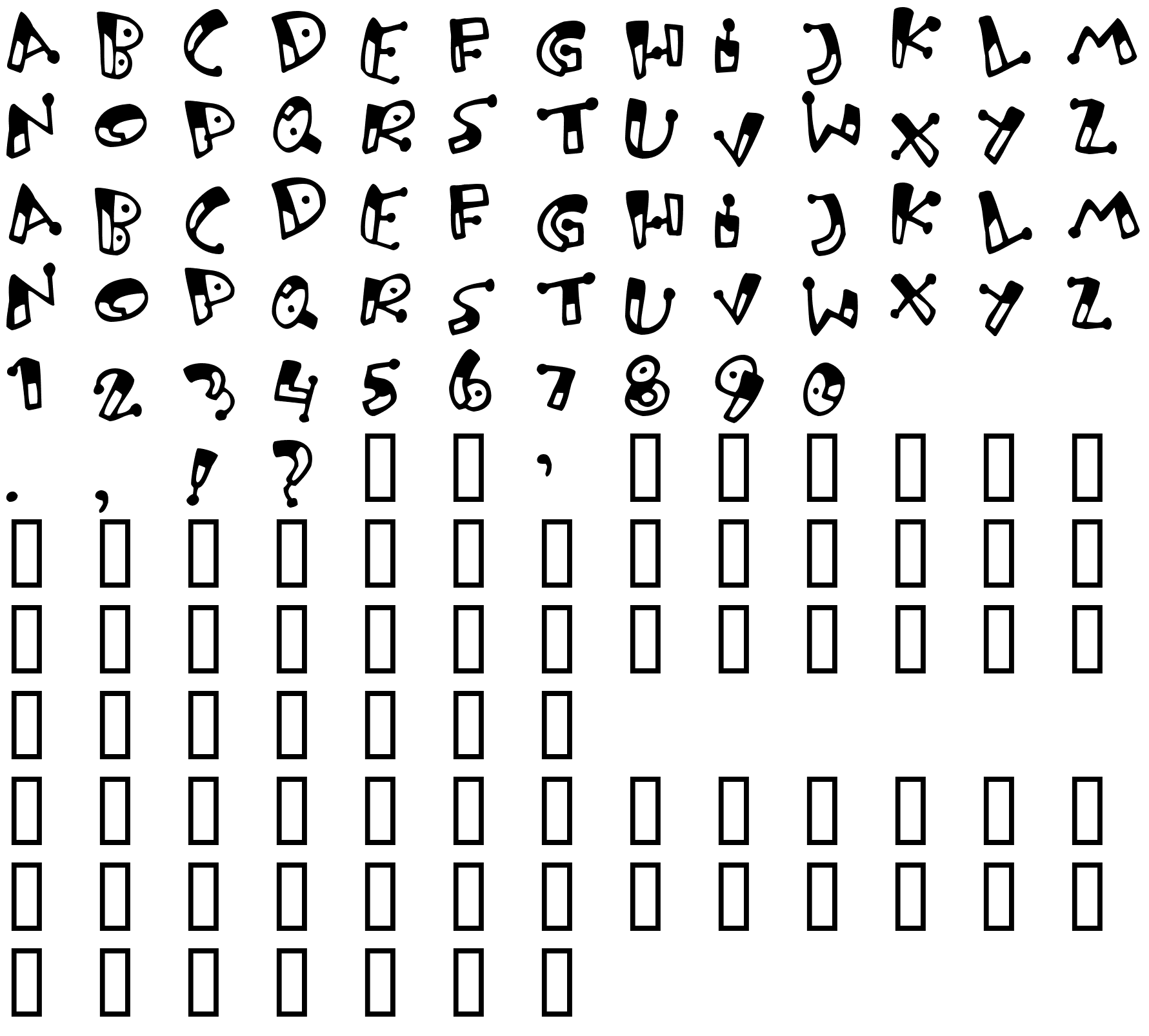 Шрифт Bungnipper