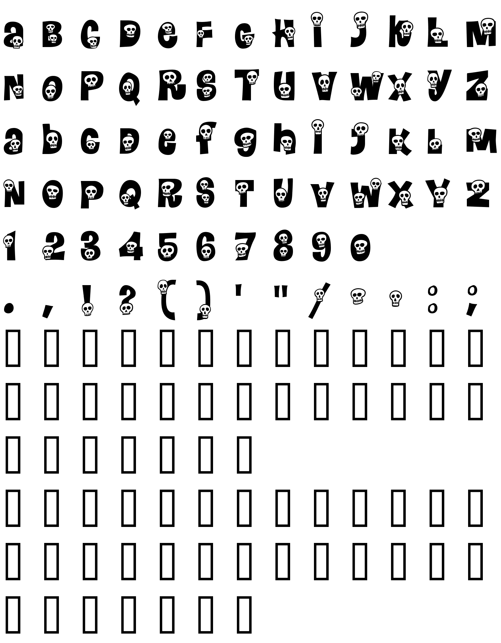 Шрифт Calaveras