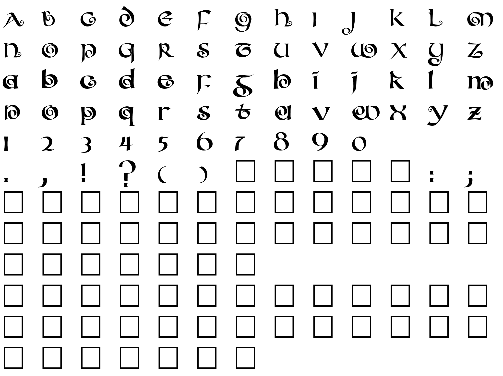 Шрифт CoiledUncial