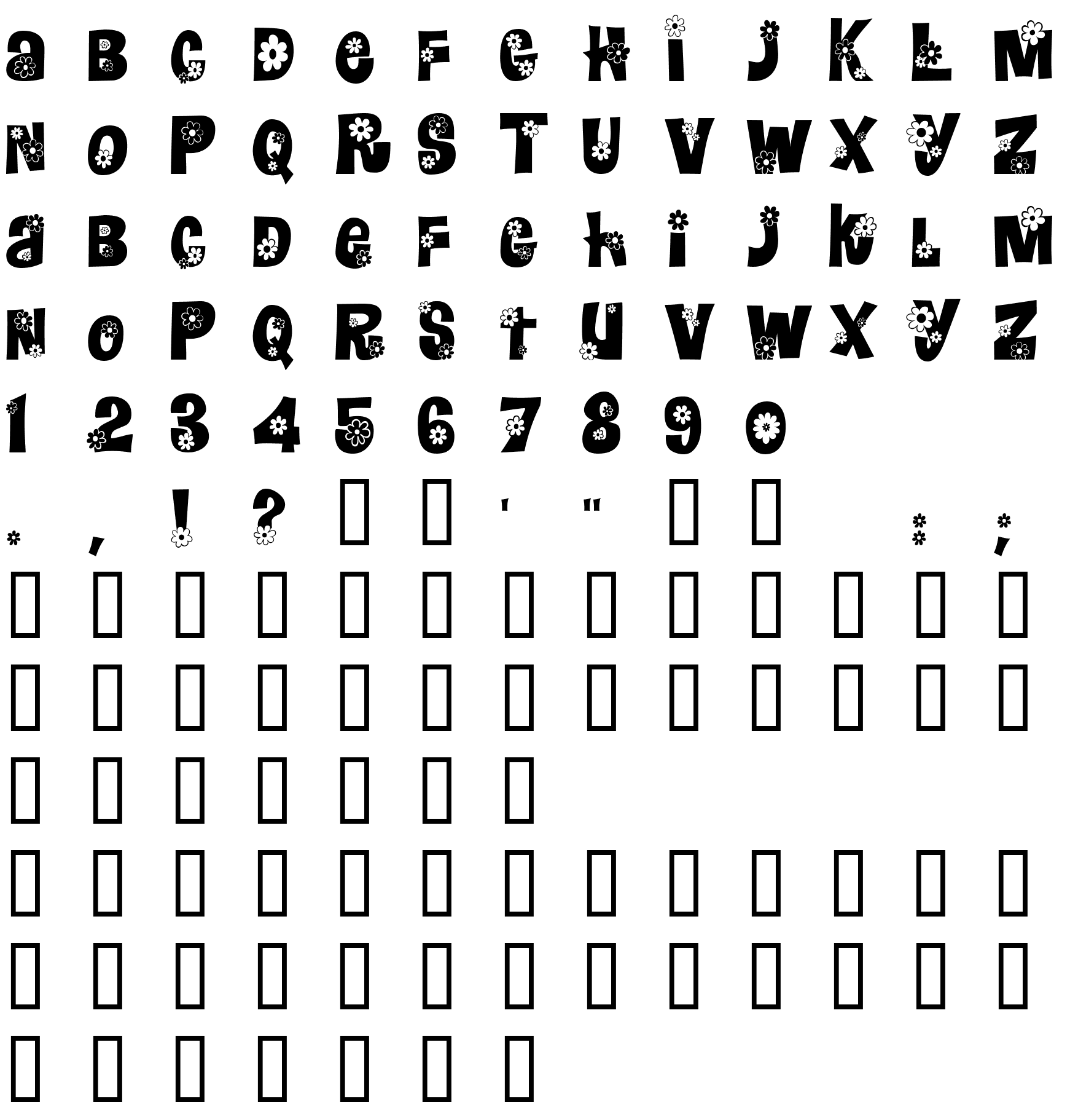 Шрифт Floralies