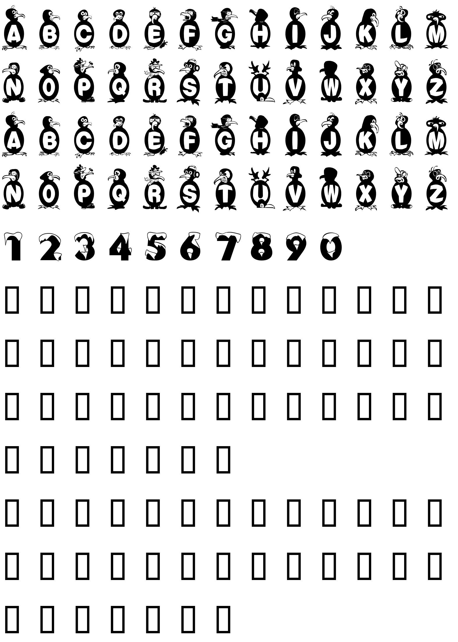 Шрифт Flying Penguin