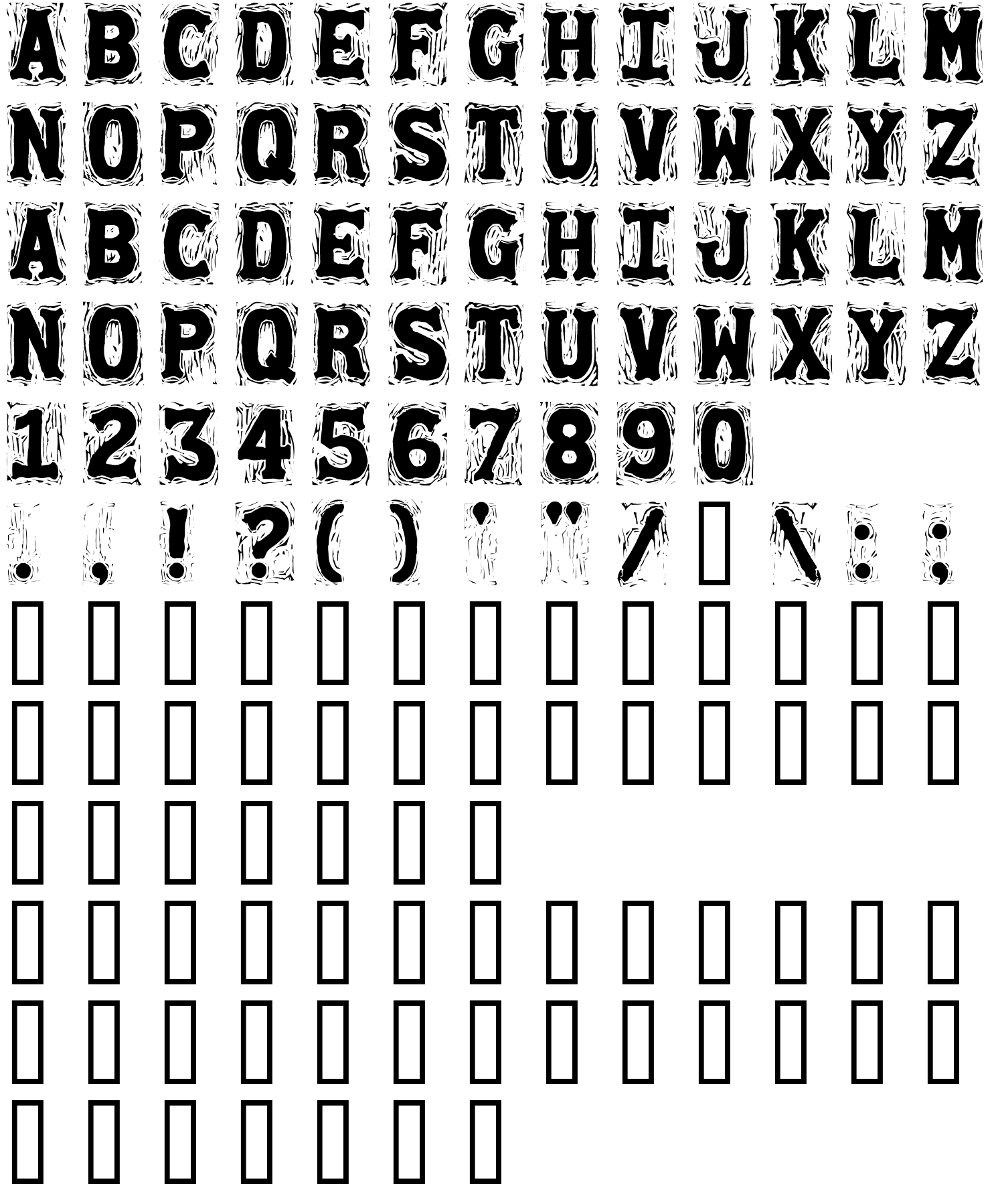 Шрифт Gommogravure