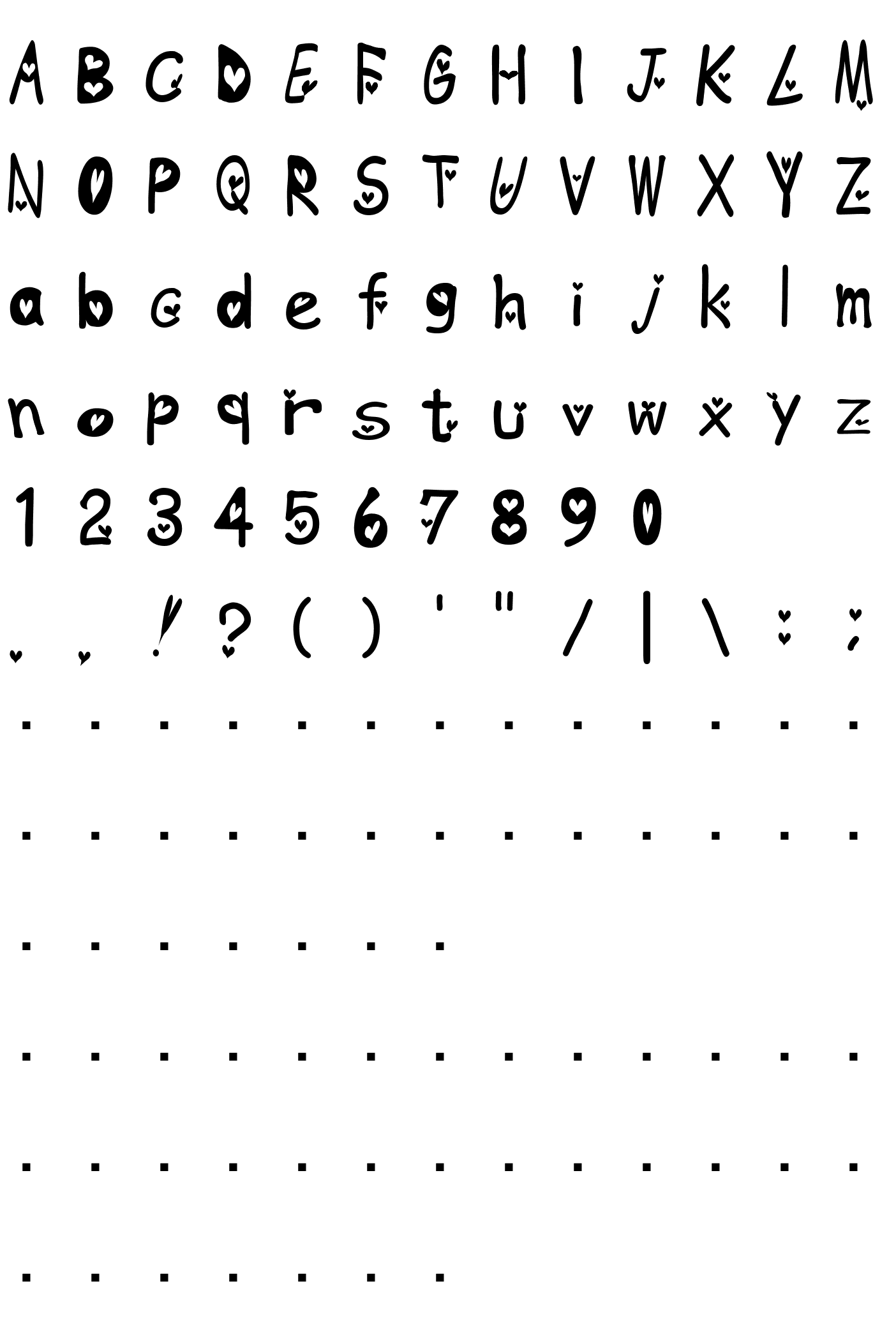 Шрифт heartfont