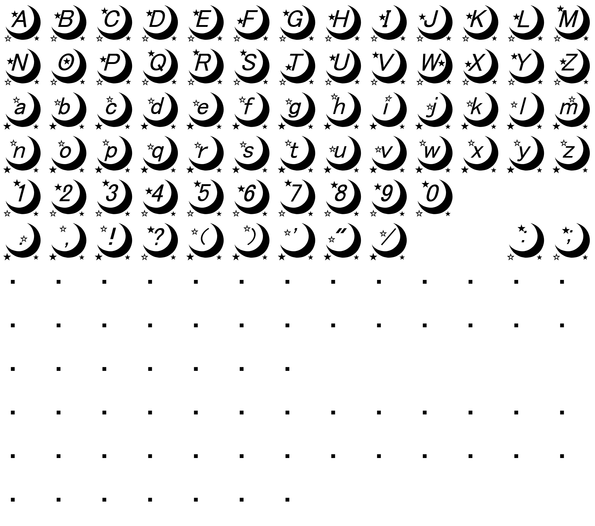 Шрифт moon font