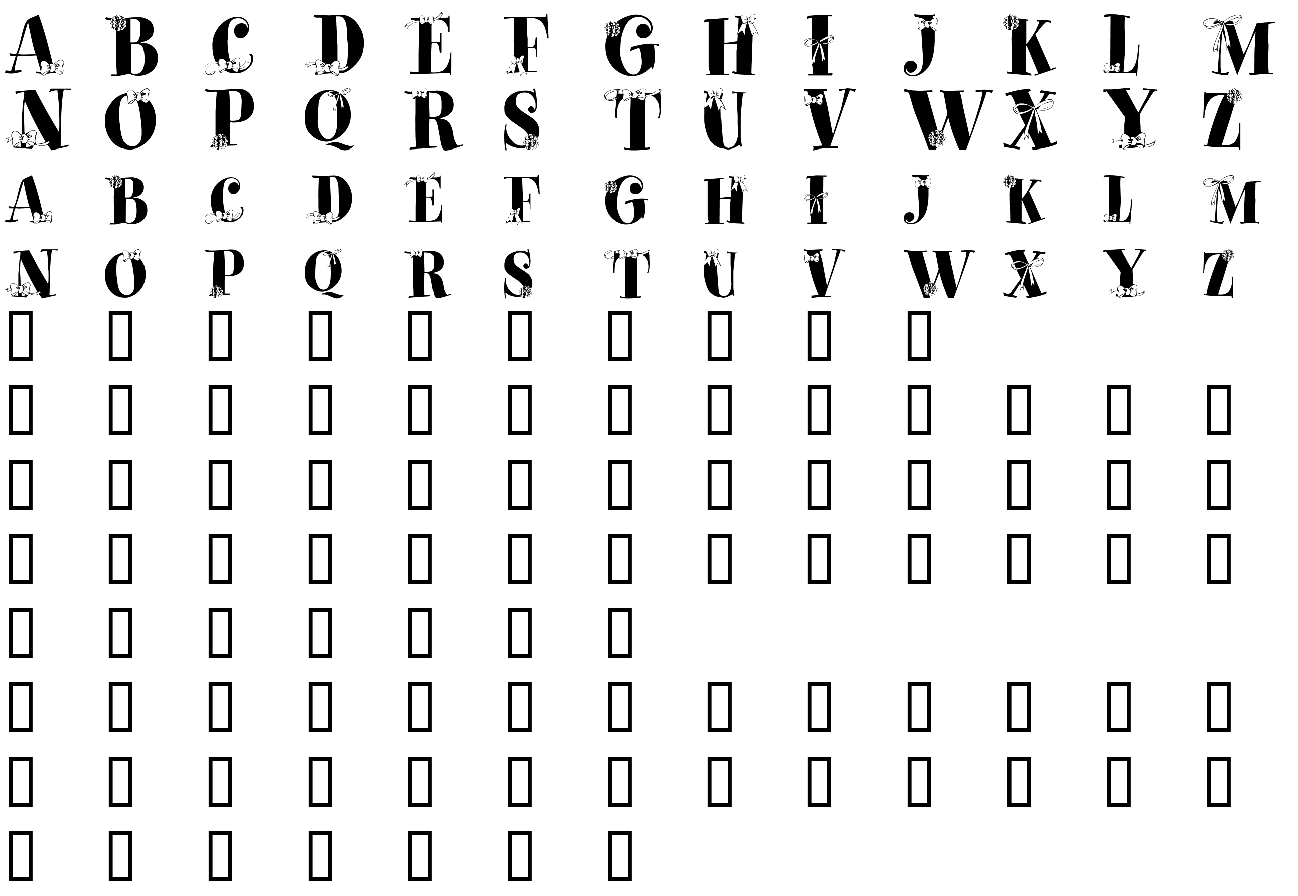 Шрифт Paquet Cadeaux