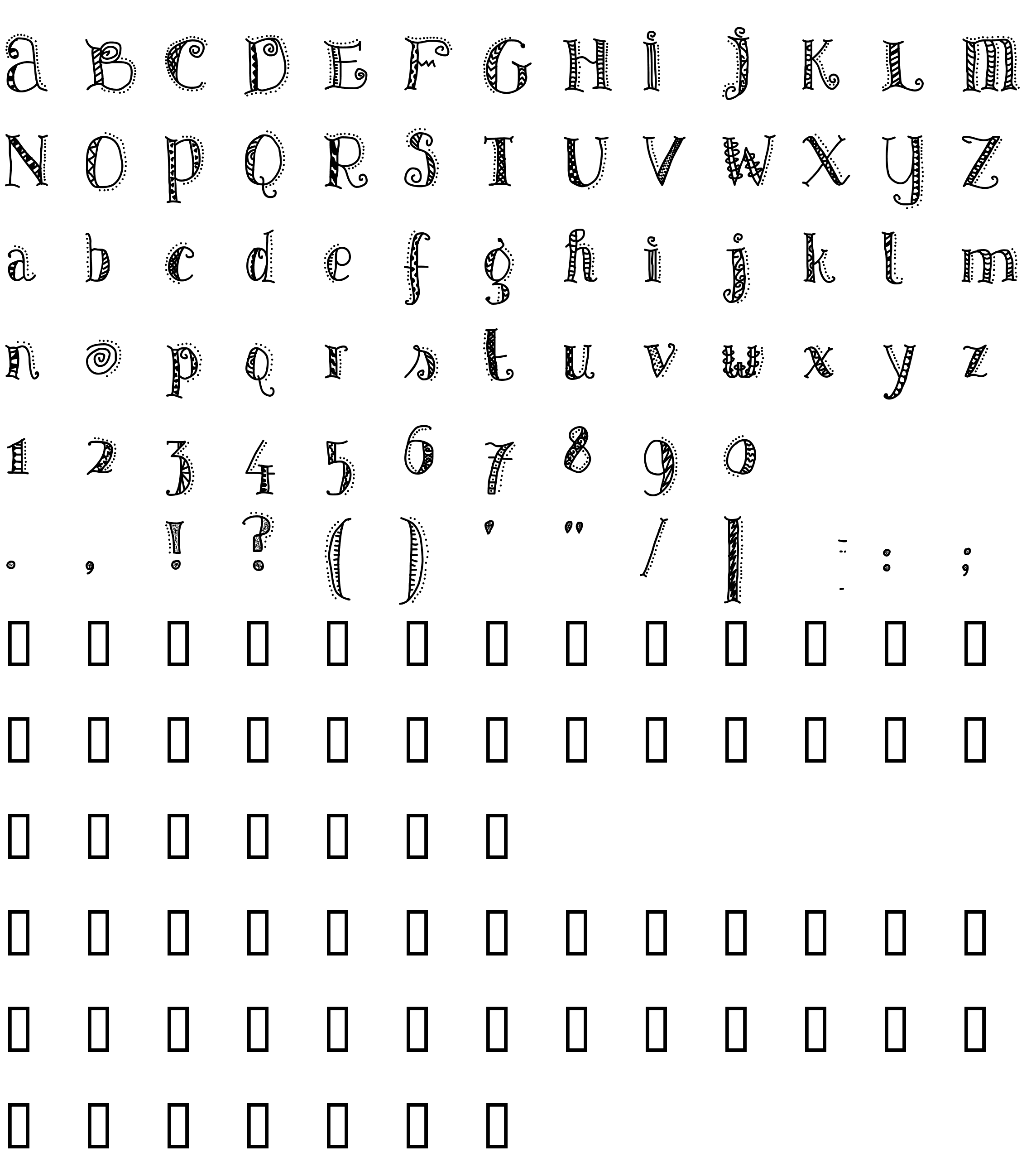 Шрифт Patterns & Dots