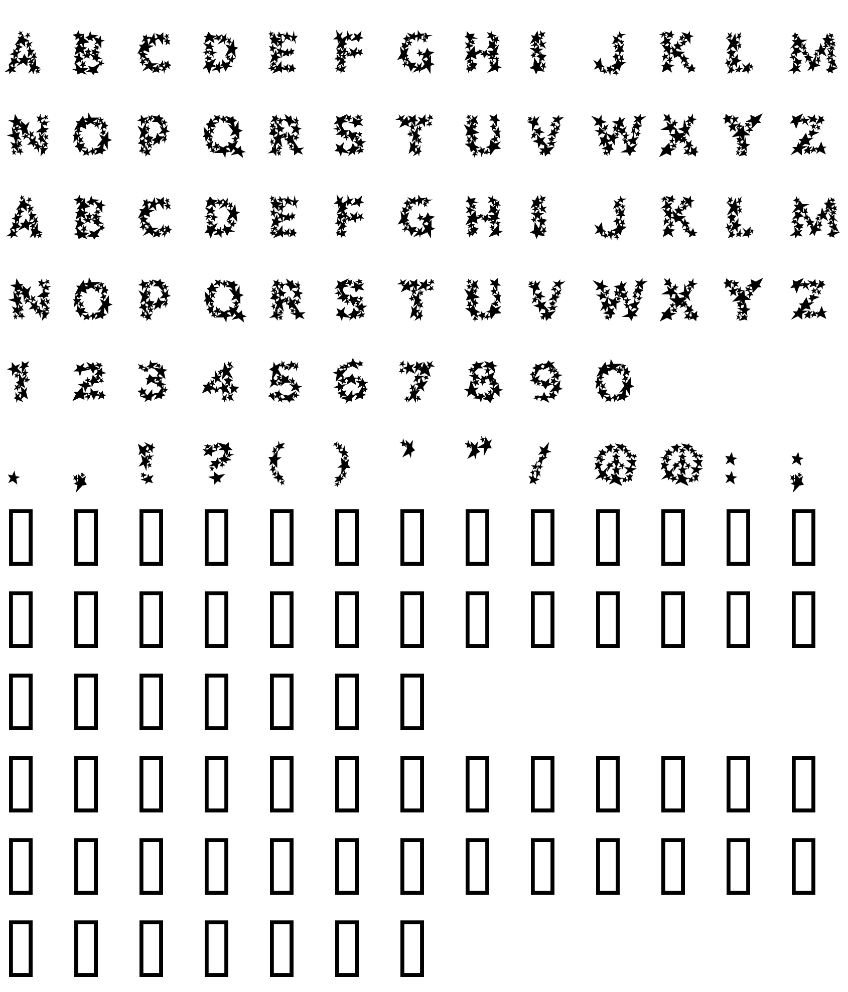 Шрифт PopstarsFill