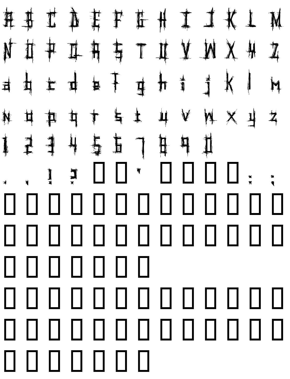 Шрифт Psychotic