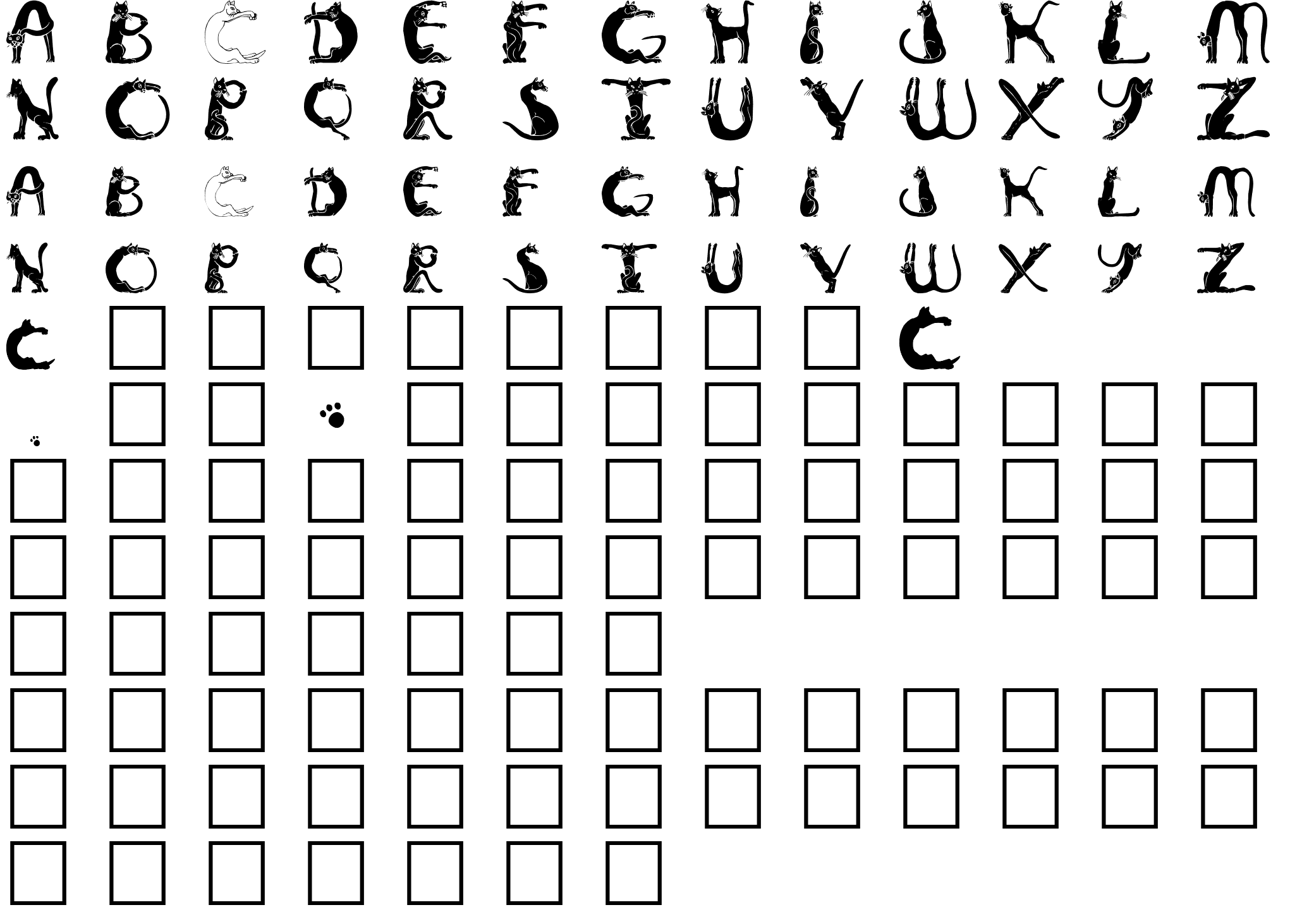 Шрифт PussyfootA