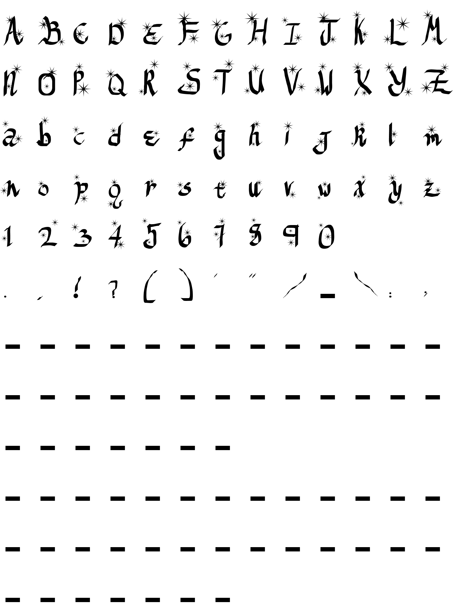 Шрифт ReGifter Stars