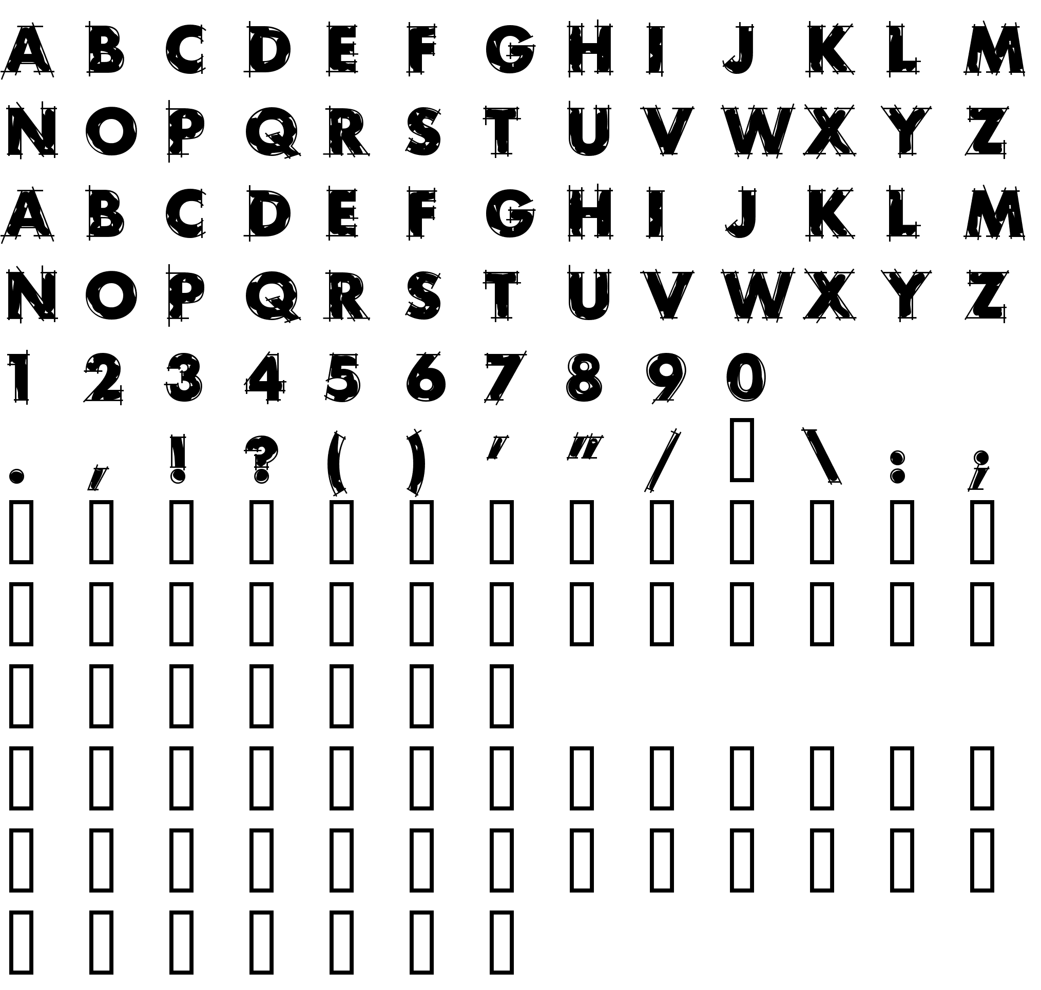 Шрифт Rough Draft