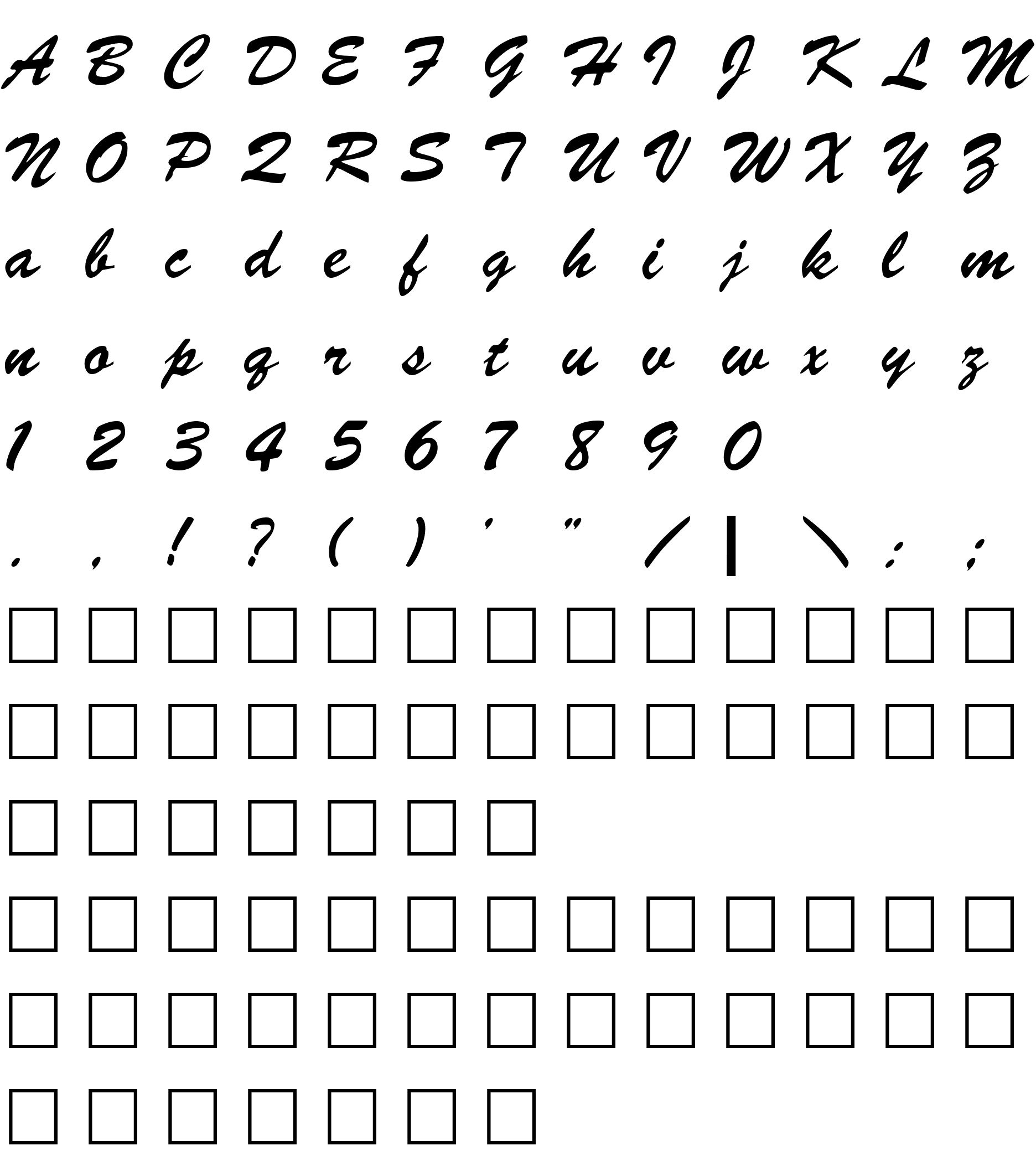 Шрифт Signature Regular