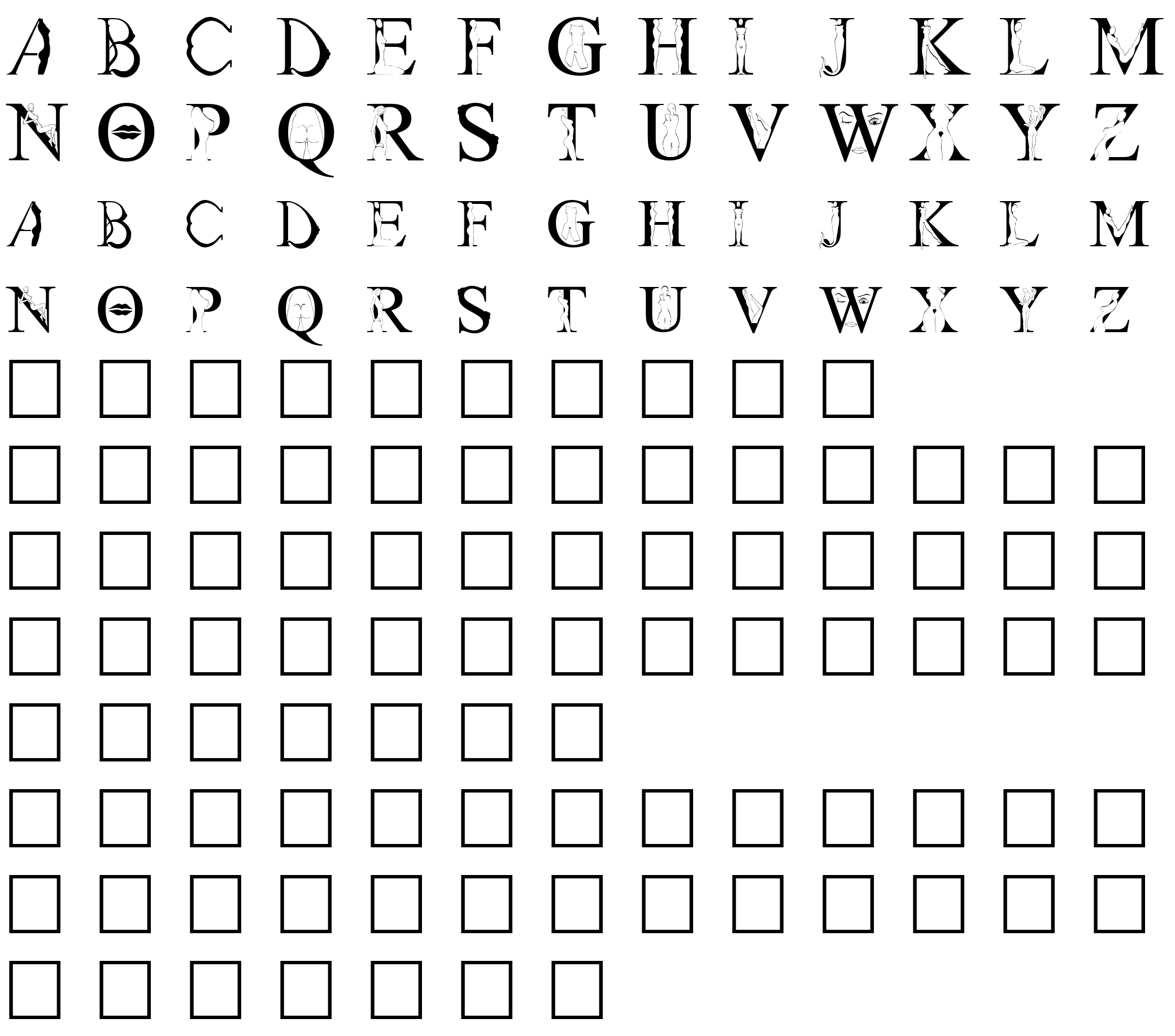 Шрифт StripLetter1