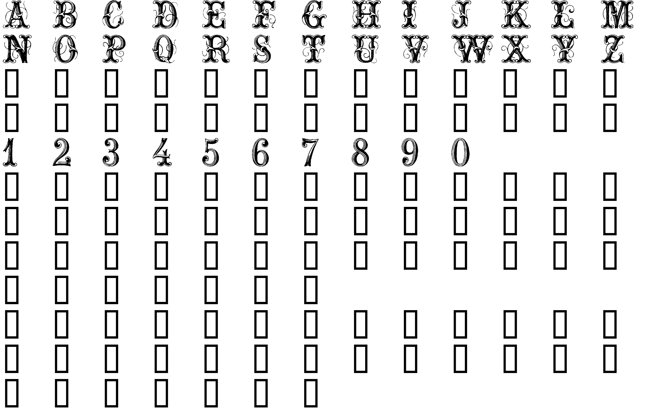 Шрифт ExtraOrnamentalNo2