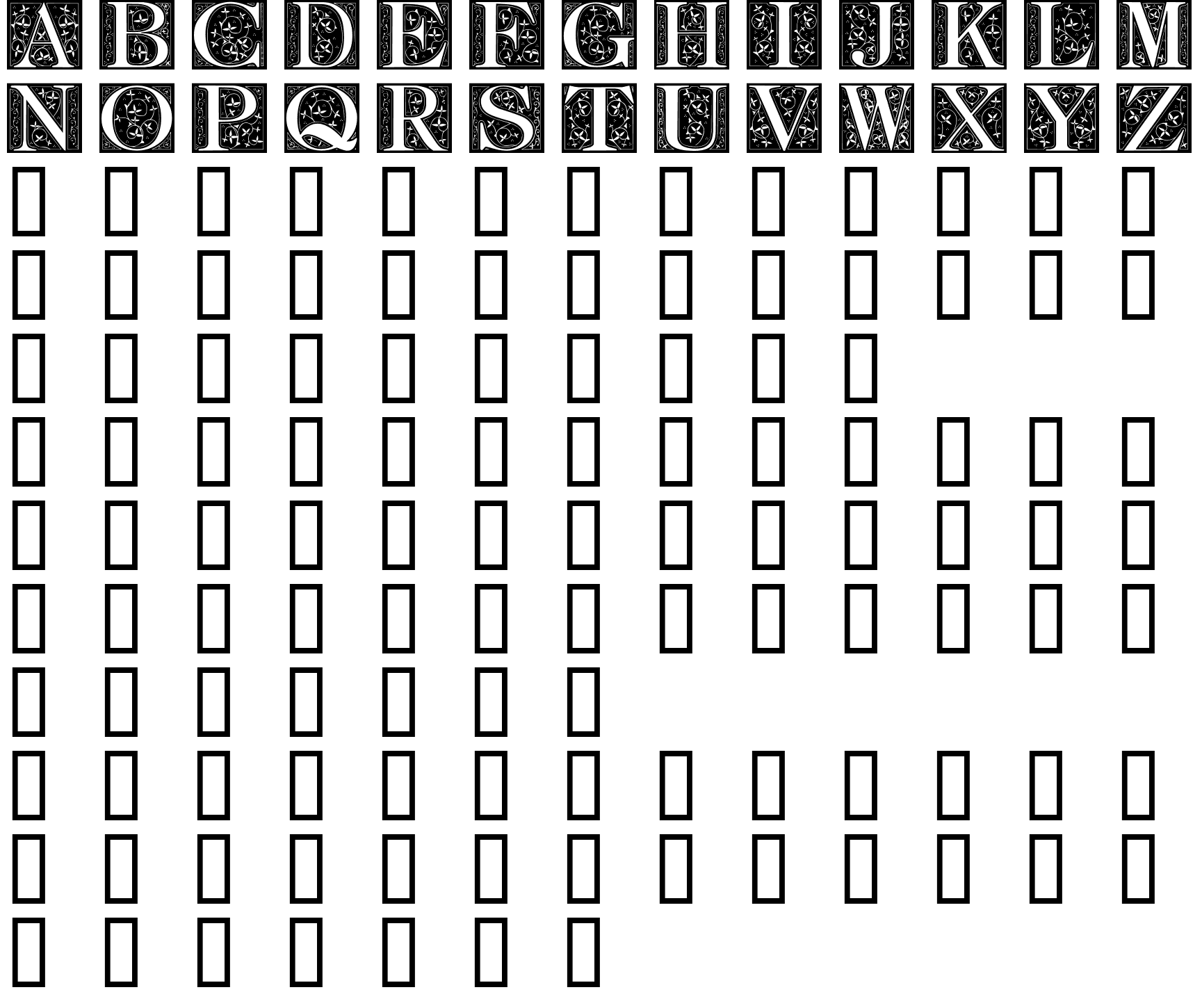 Шрифт FleurCornerCaps