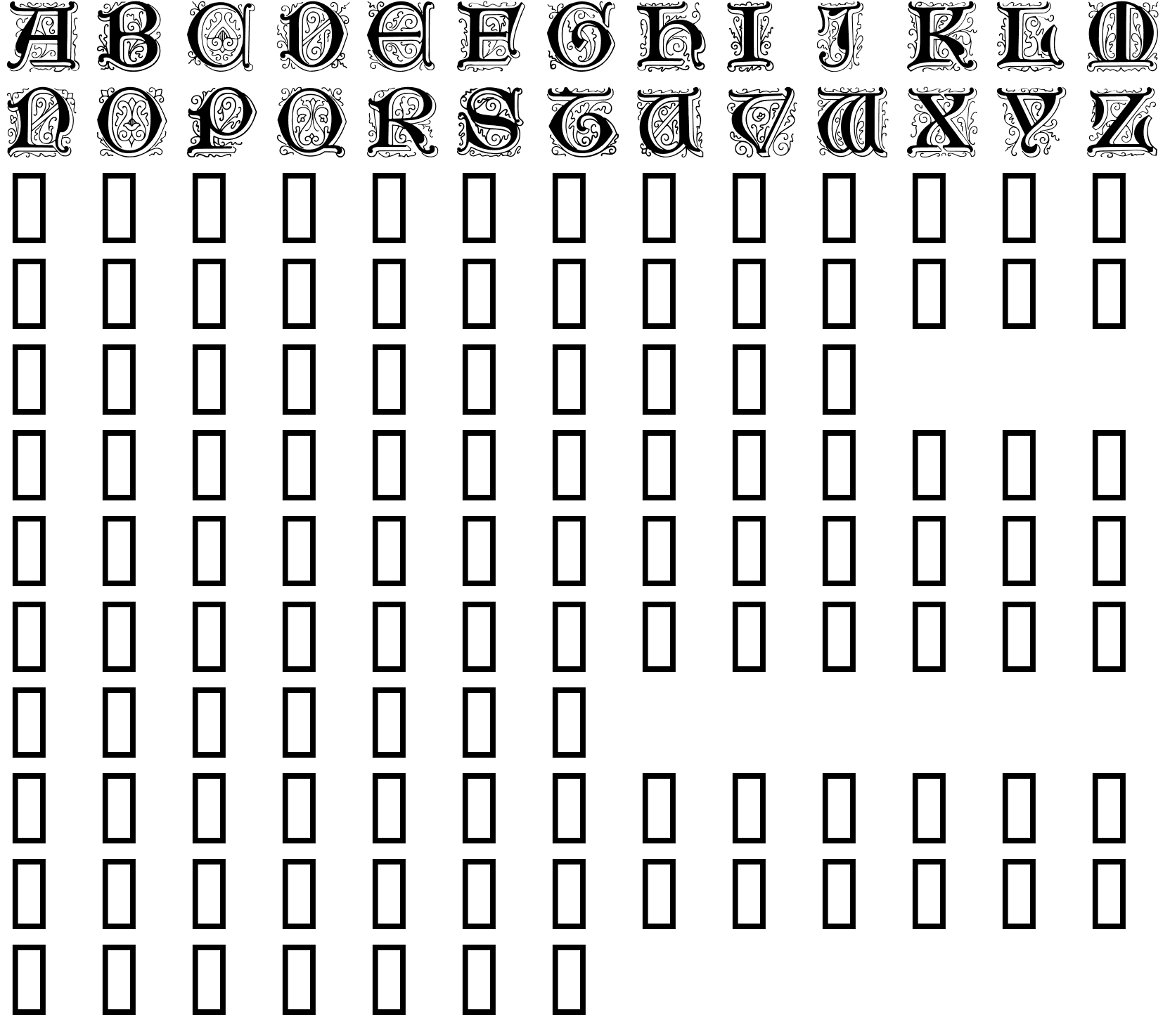 Шрифт Genzsch Initials