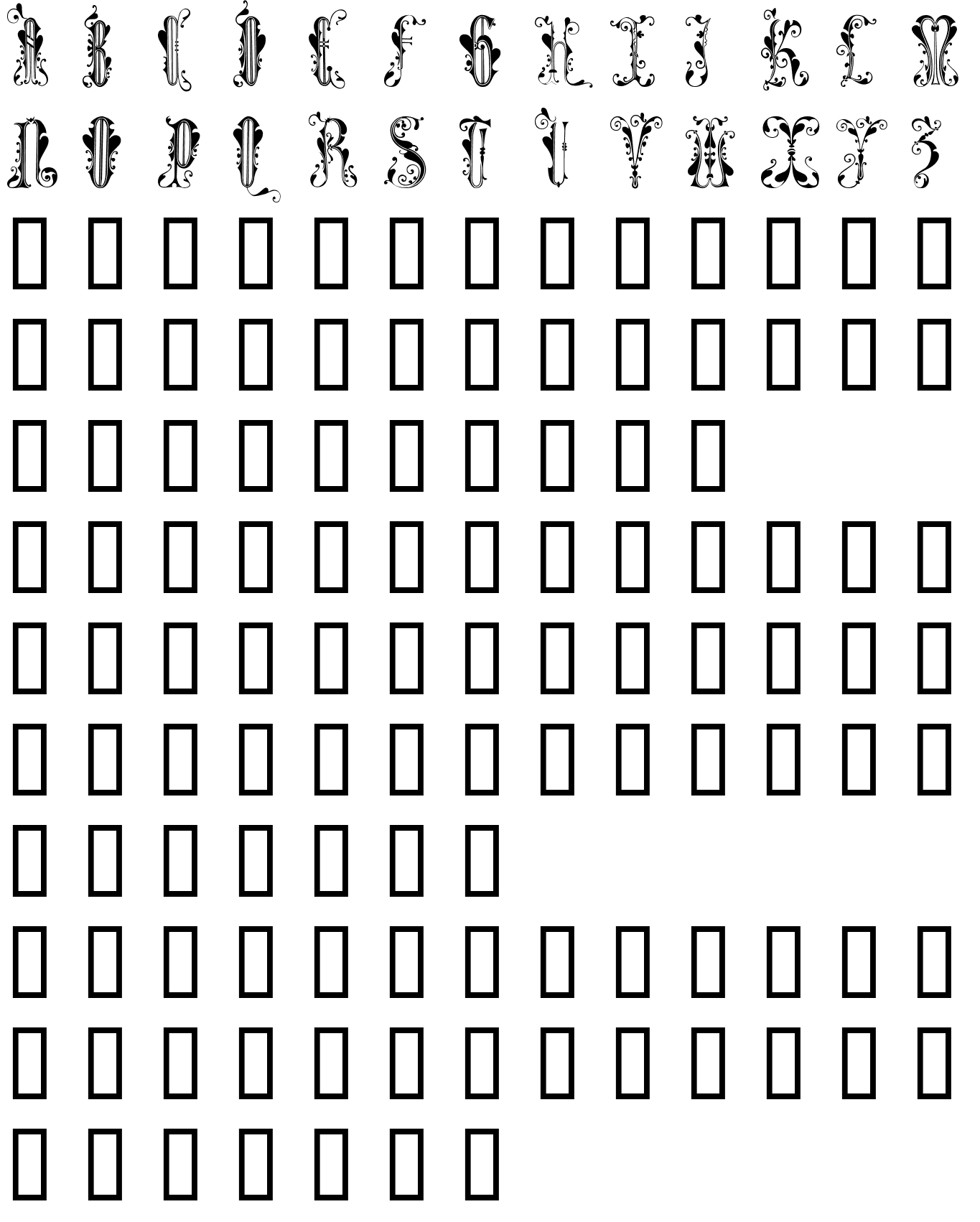 Шрифт GuinevereCaps