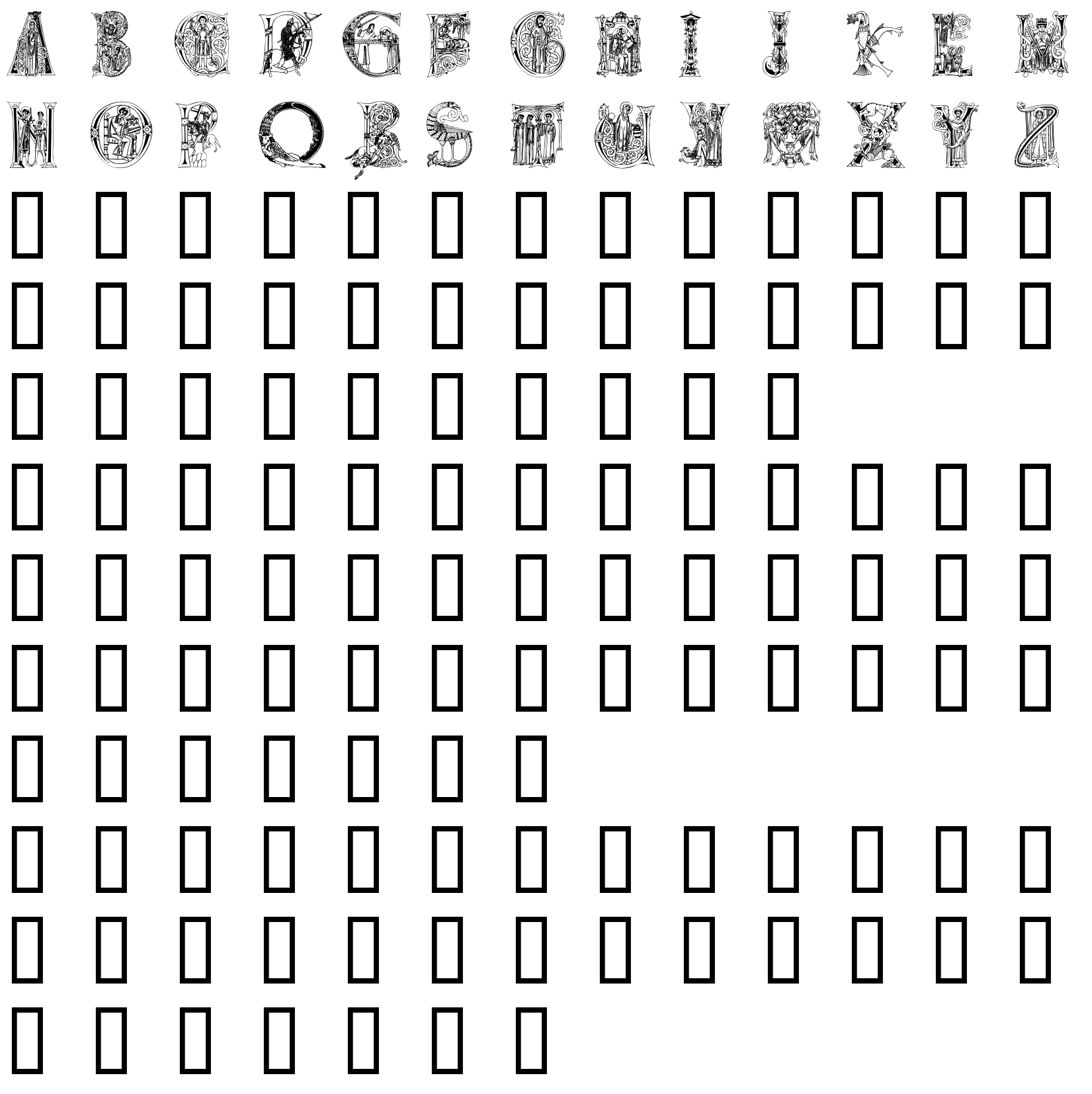 Шрифт MedievalAlphabet