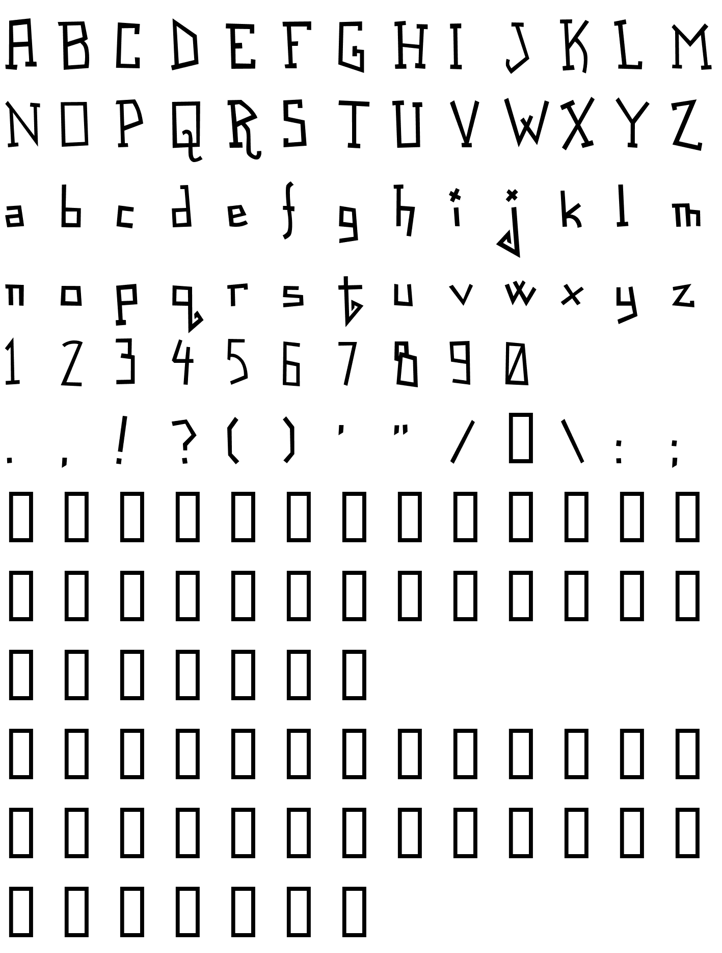 Шрифт Spastic Nerfbag