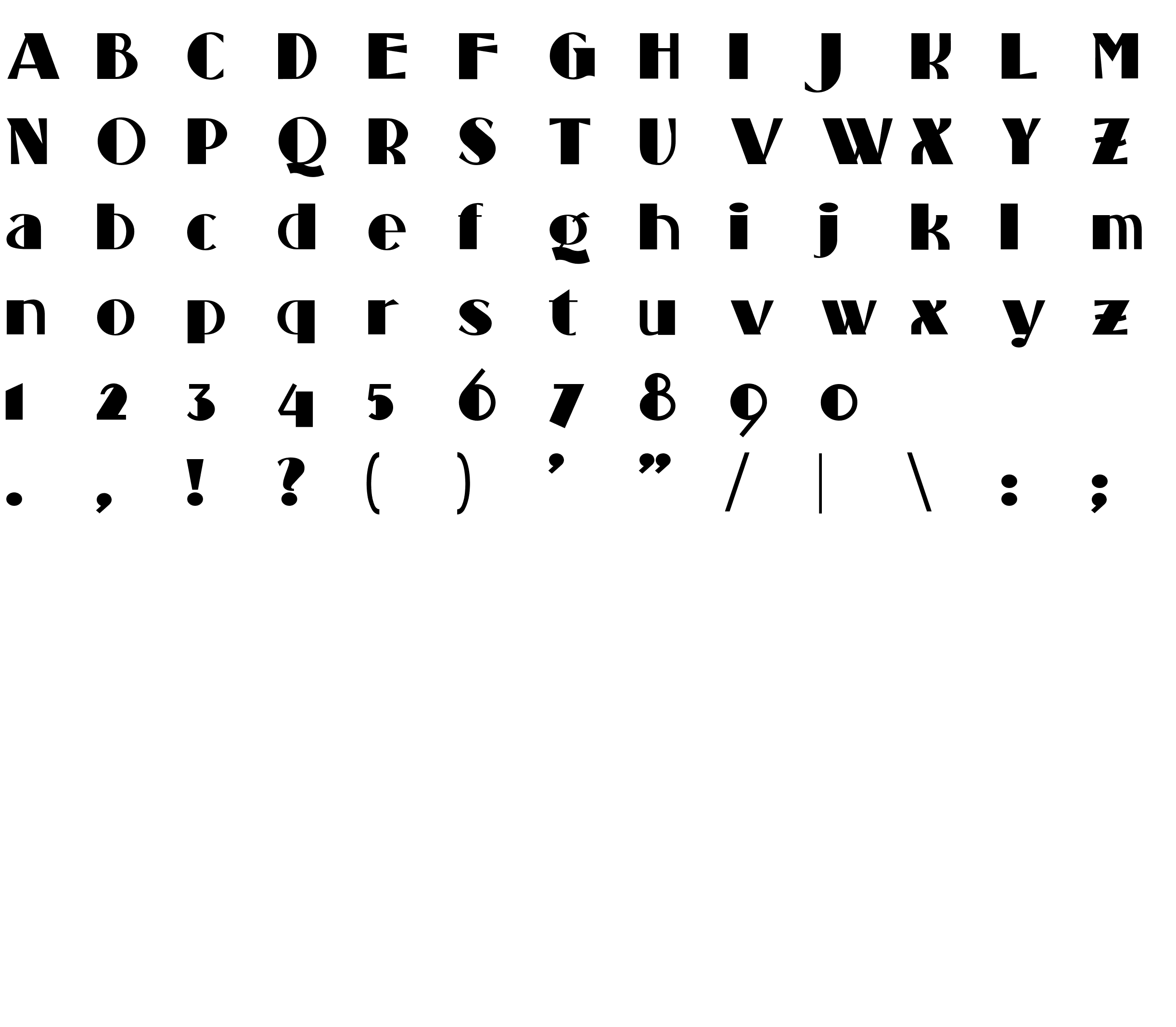 Шрифт StandingRoomOnly