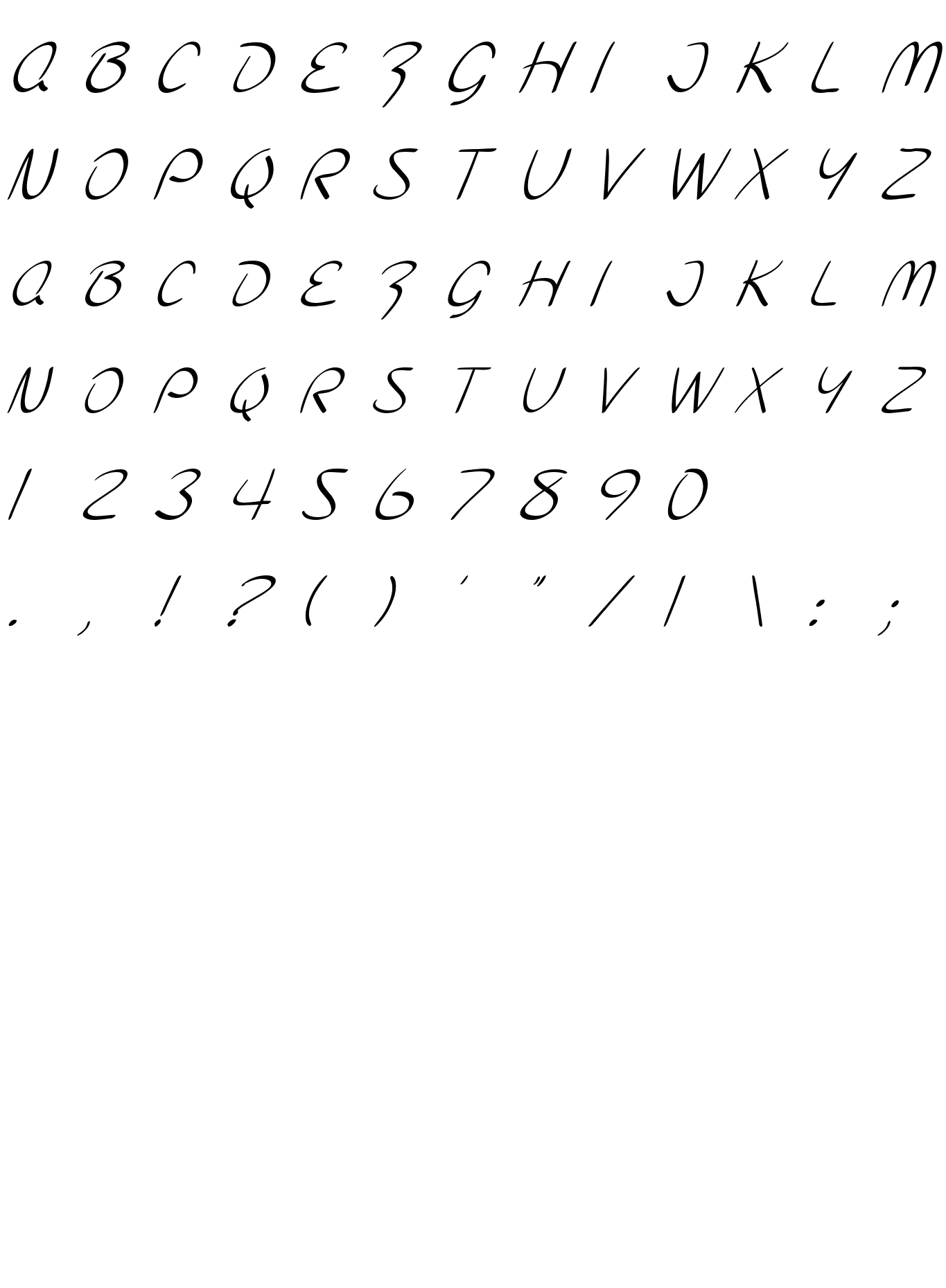 Шрифт SF Burlington Script SC Italic